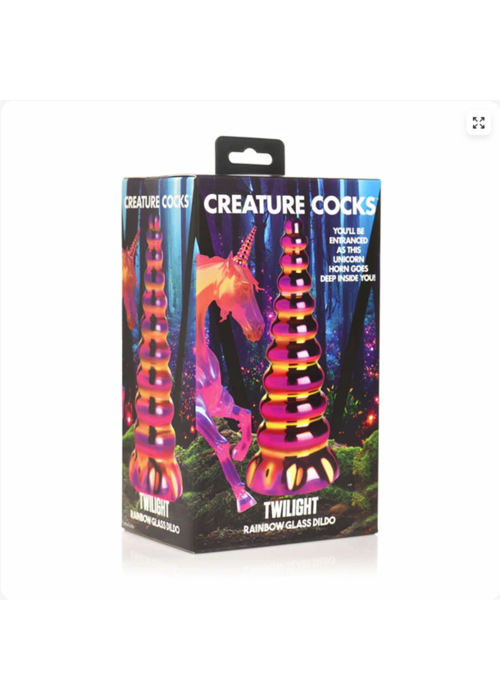 Clearance Twilight Rainbow Glass Dildo