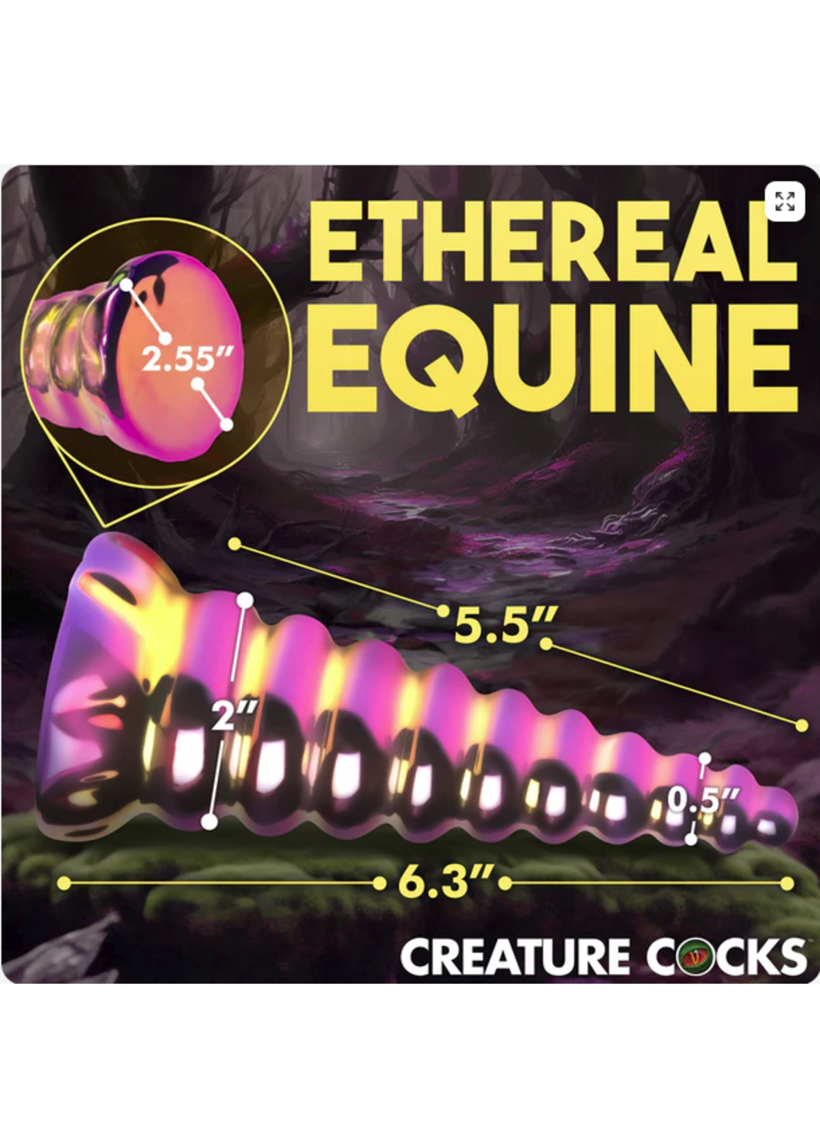 Clearance Twilight Rainbow Glass Dildo