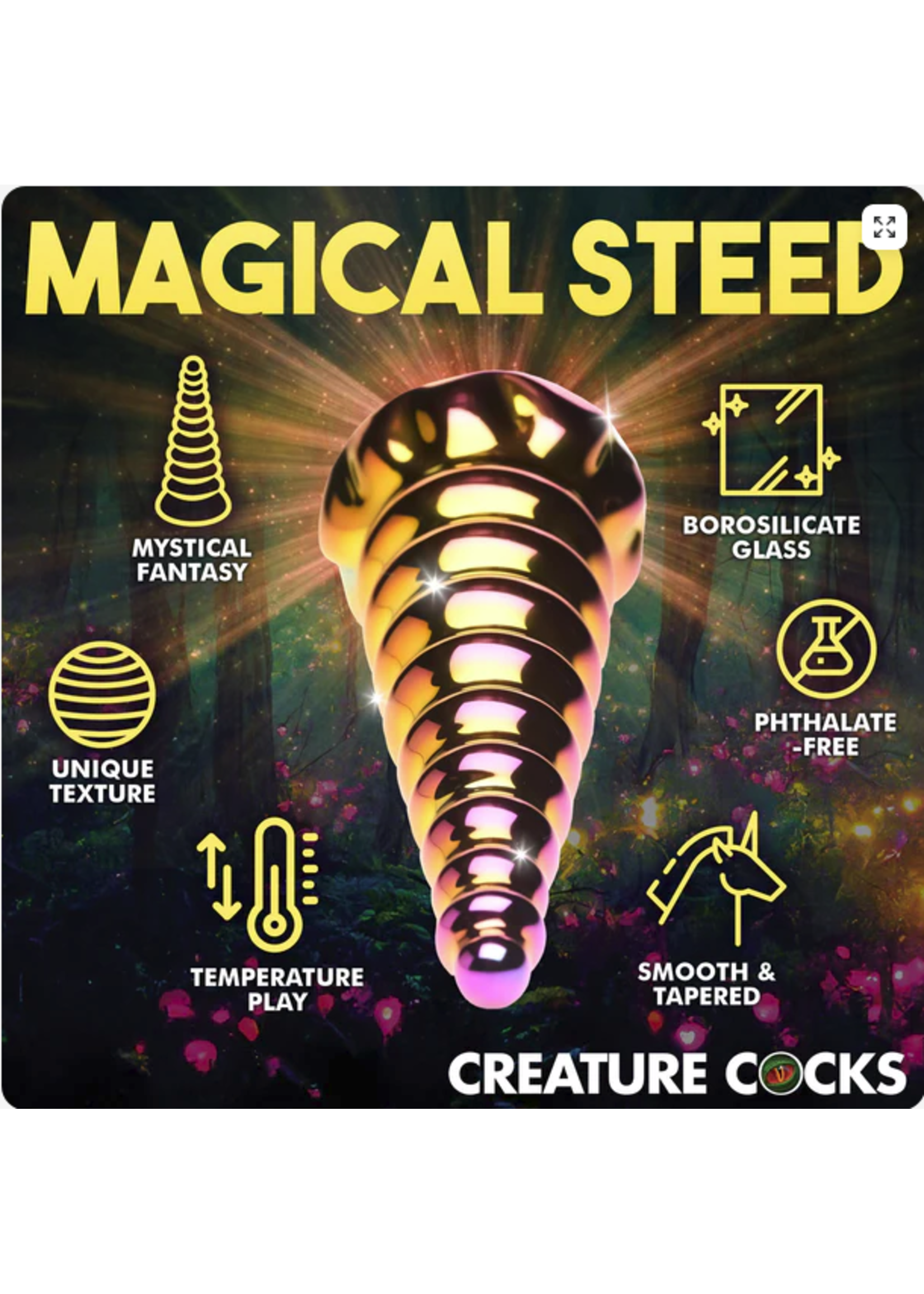 Clearance Twilight Rainbow Glass Dildo