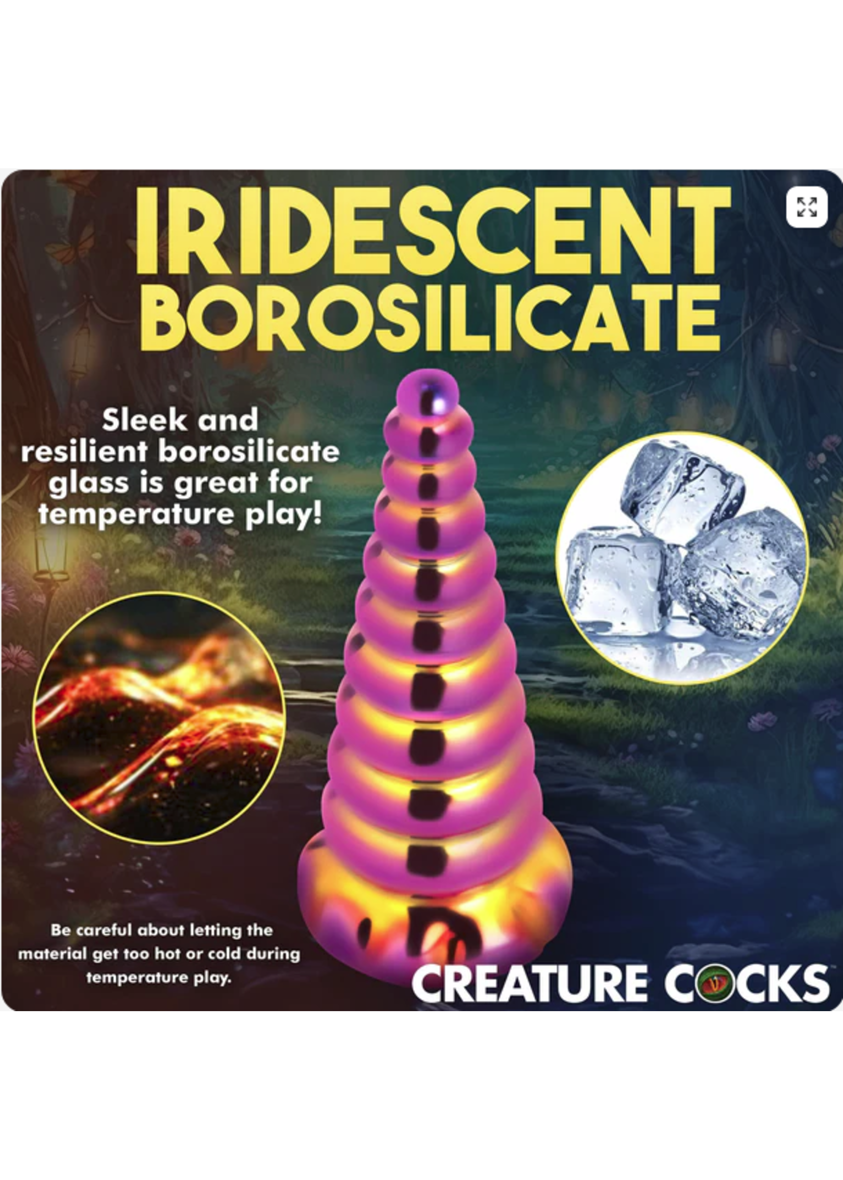 Clearance Twilight Rainbow Glass Dildo