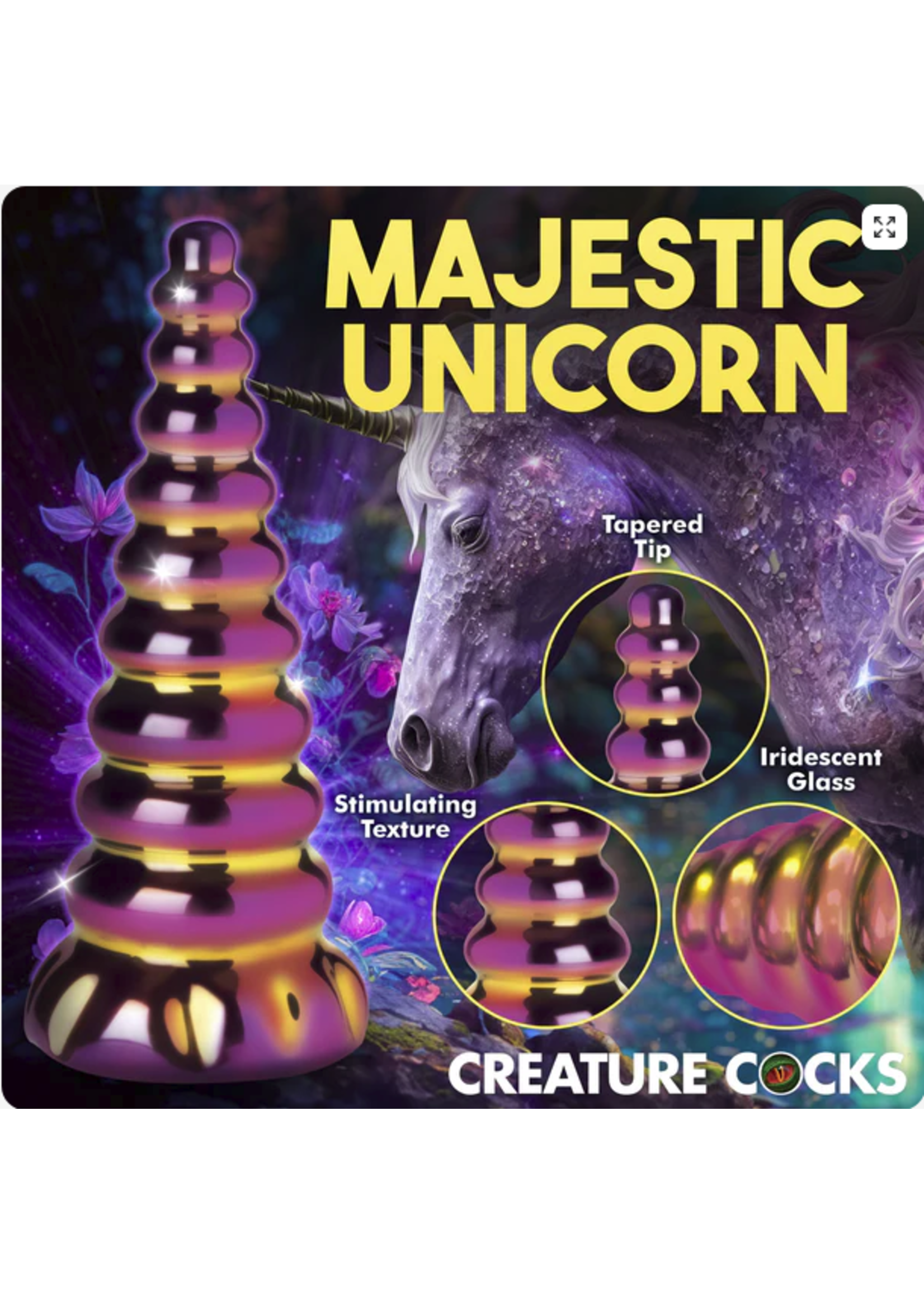 Clearance Twilight Rainbow Glass Dildo