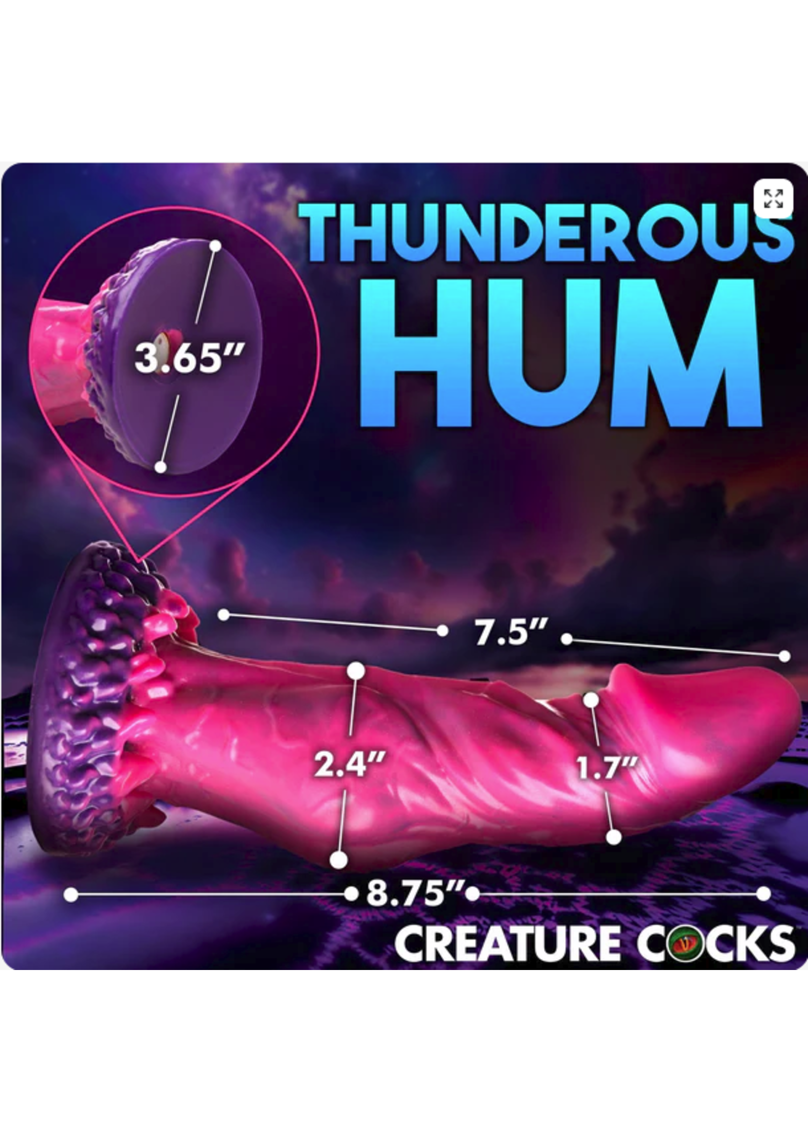 Creature Cocks Xenox Vibrating Silicone Dildo With R/C