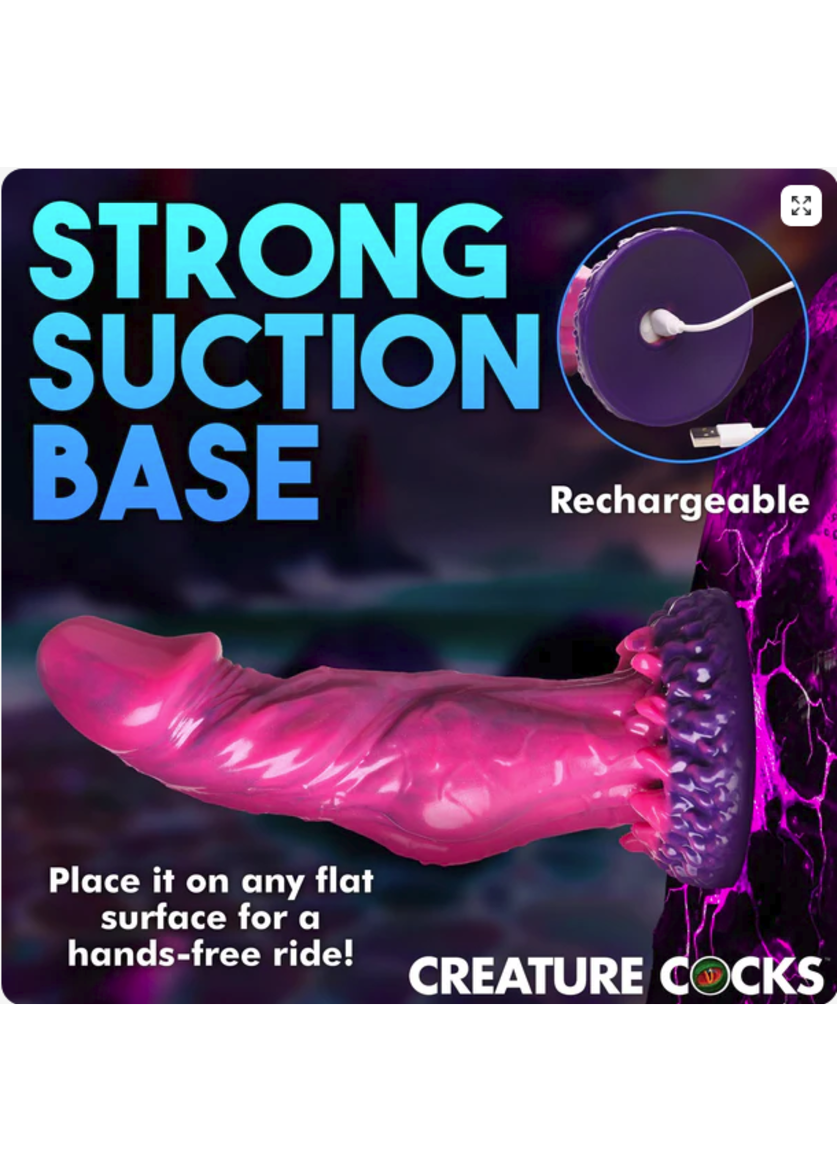 Creature Cocks Xenox Vibrating Silicone Dildo With R/C