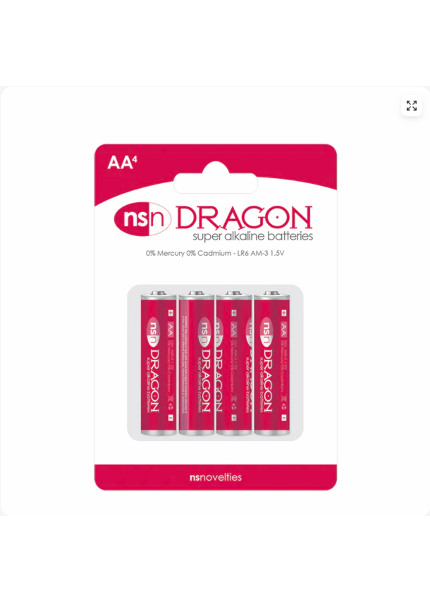 Dragon 4 pk Alkaline AA Batteries