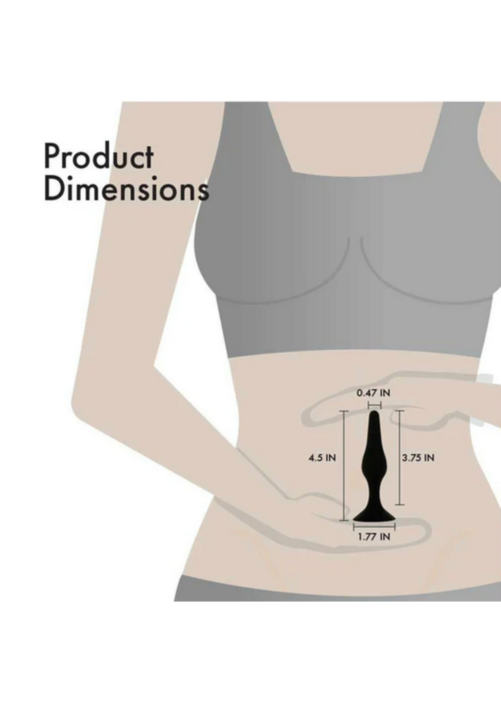 Clearance Pure Love - Silicone Butt Plug - Black