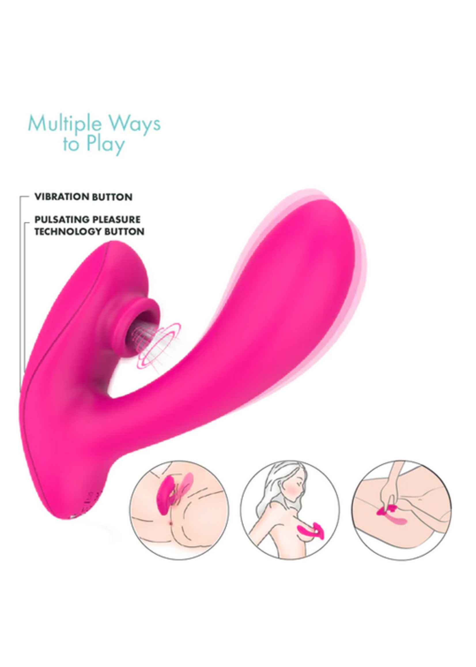 Pure Love Pure Love - Pulsating Pleasure Dual Vibrator - Stacy's Dog