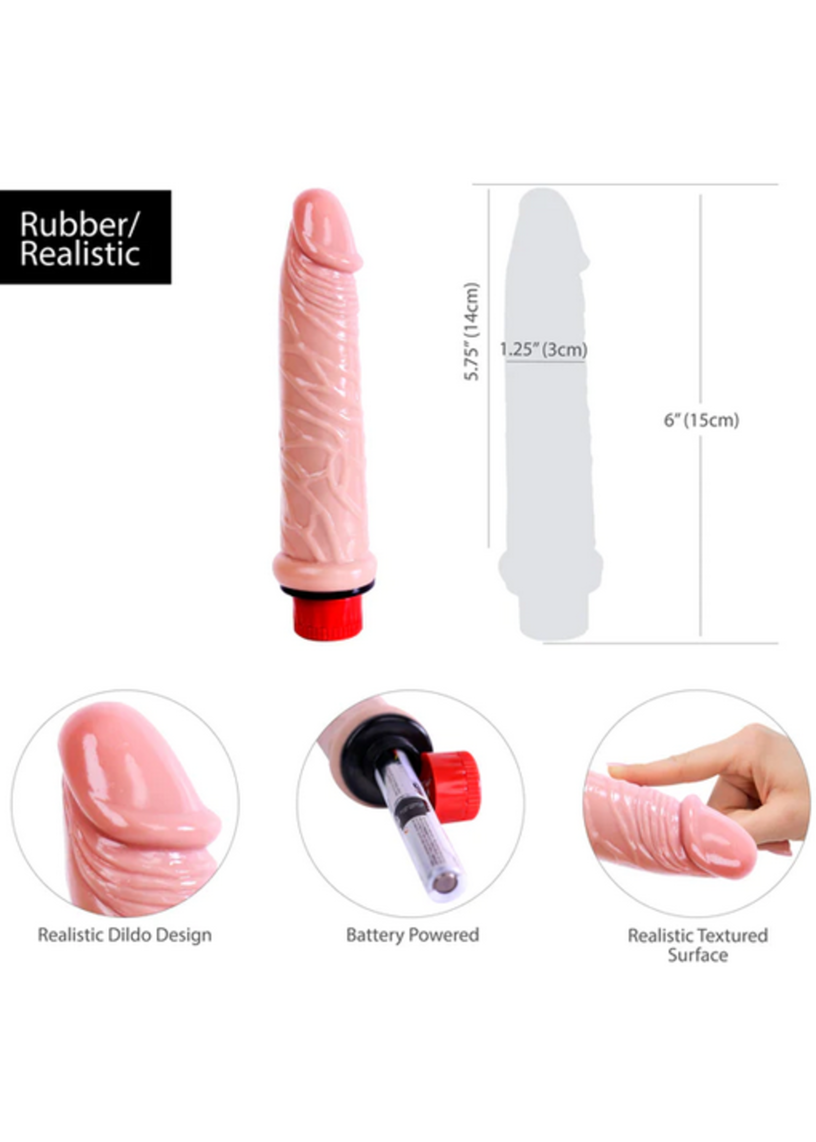 Pure Love Pure Love - Realistic Vibrating Dildo - 6 In.