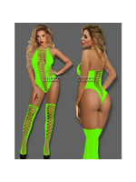 Smoosh Neon Green Bodysuit  with detached leggings