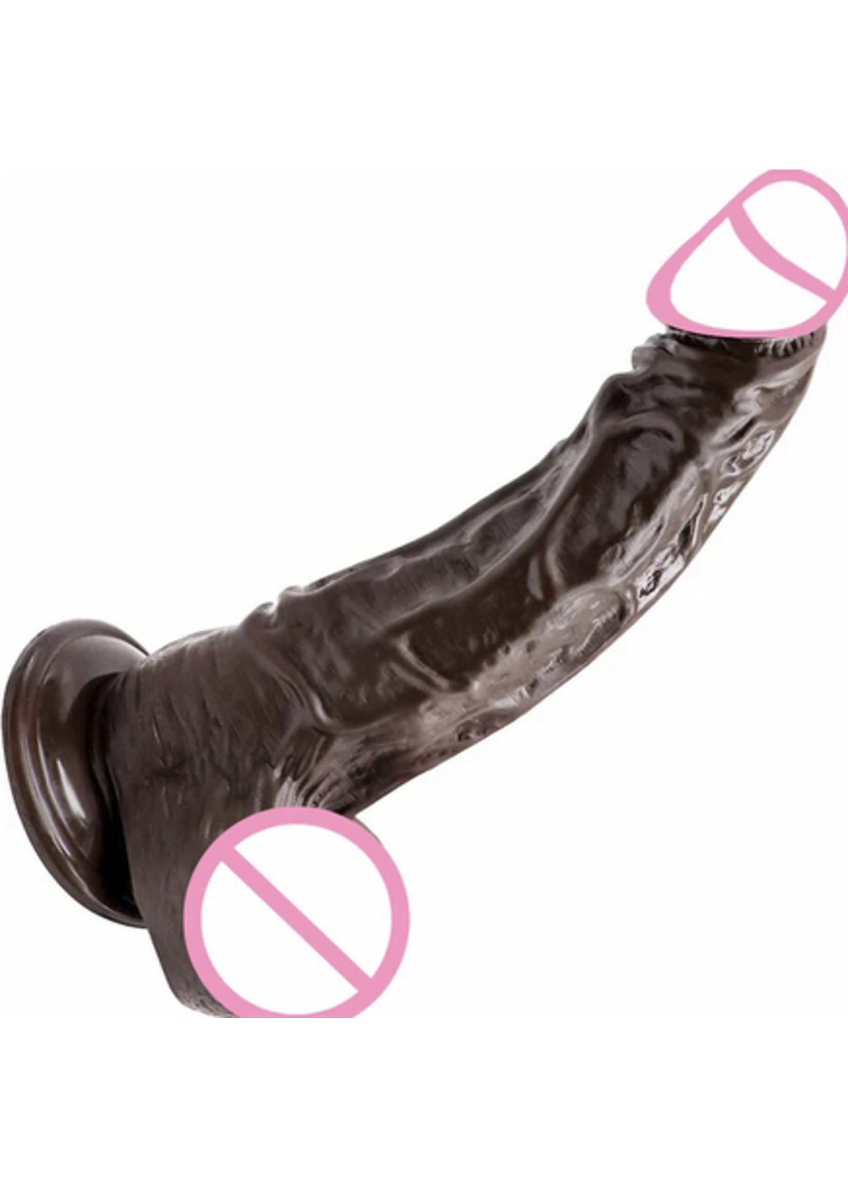 Smoosh Dark 8" Dildo w/ Balls