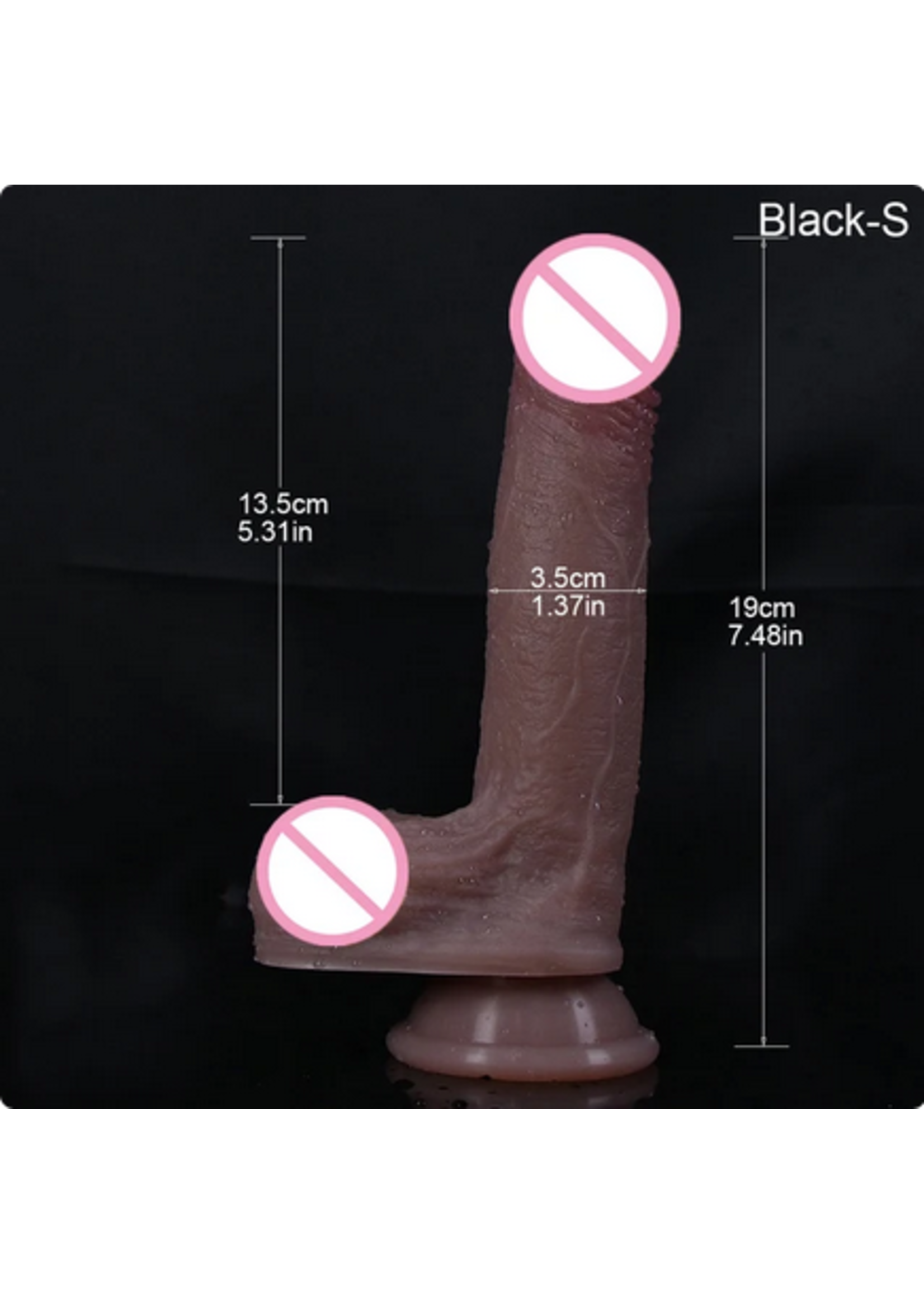 Smoosh Dark 5.5" Dildo w/ Balls