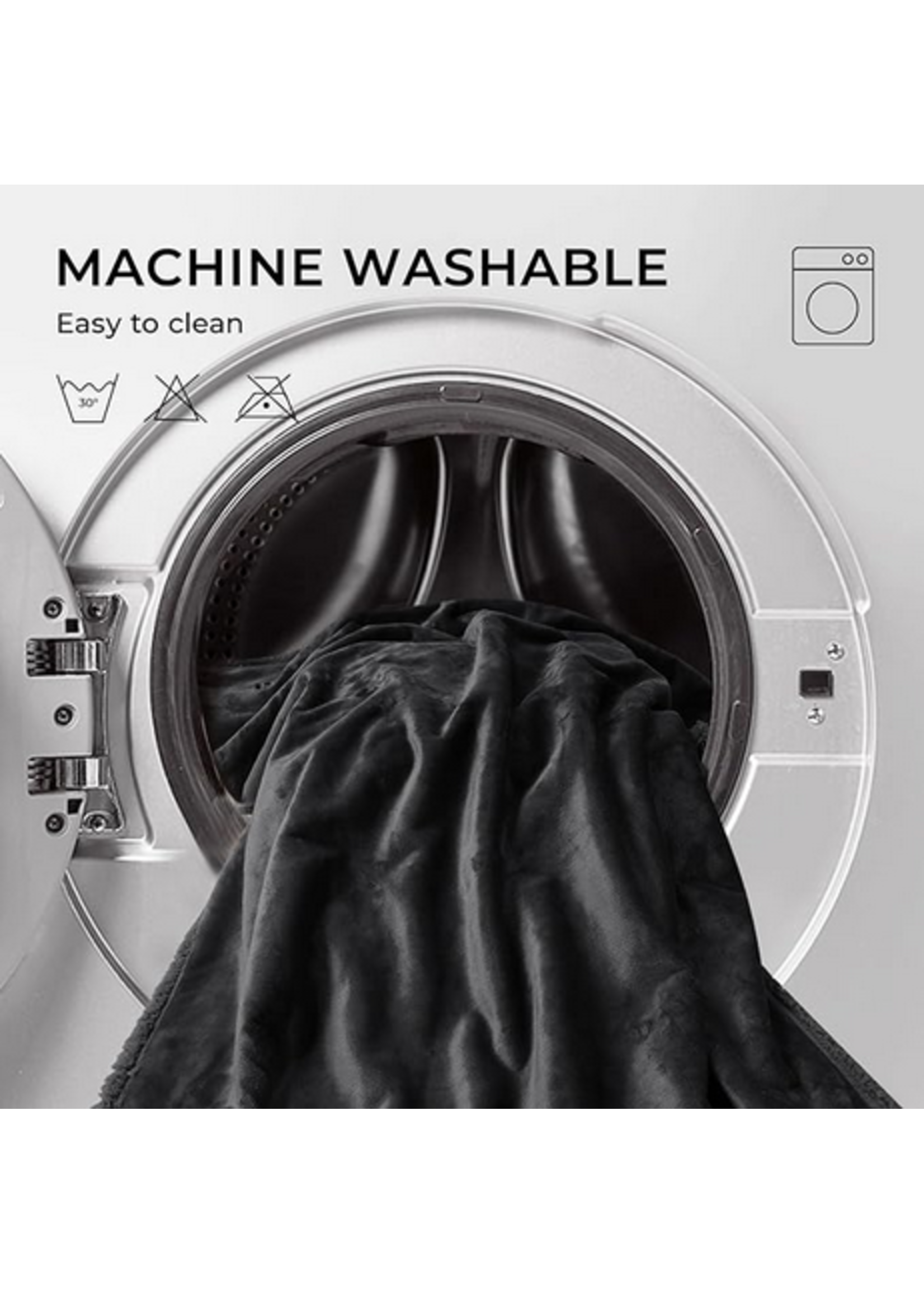 Smoosh Waterproof Blanket Black