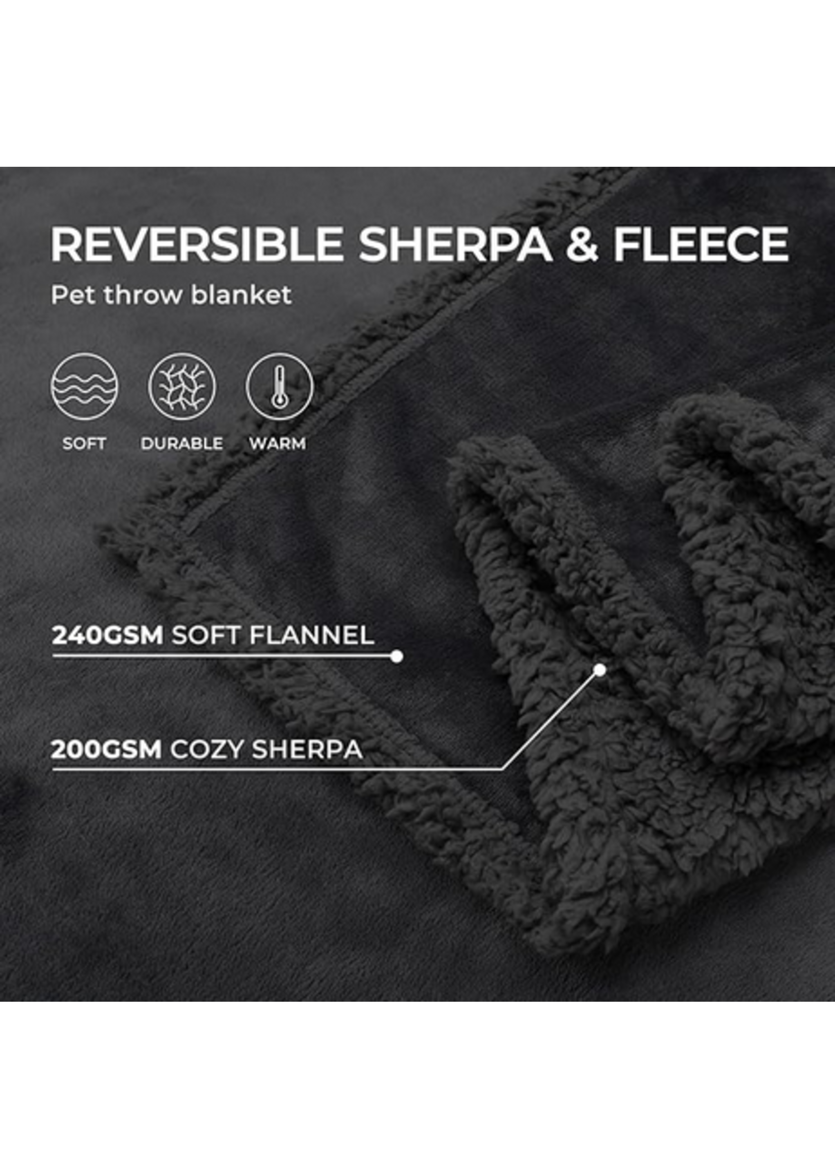 Smoosh Waterproof Blanket Black