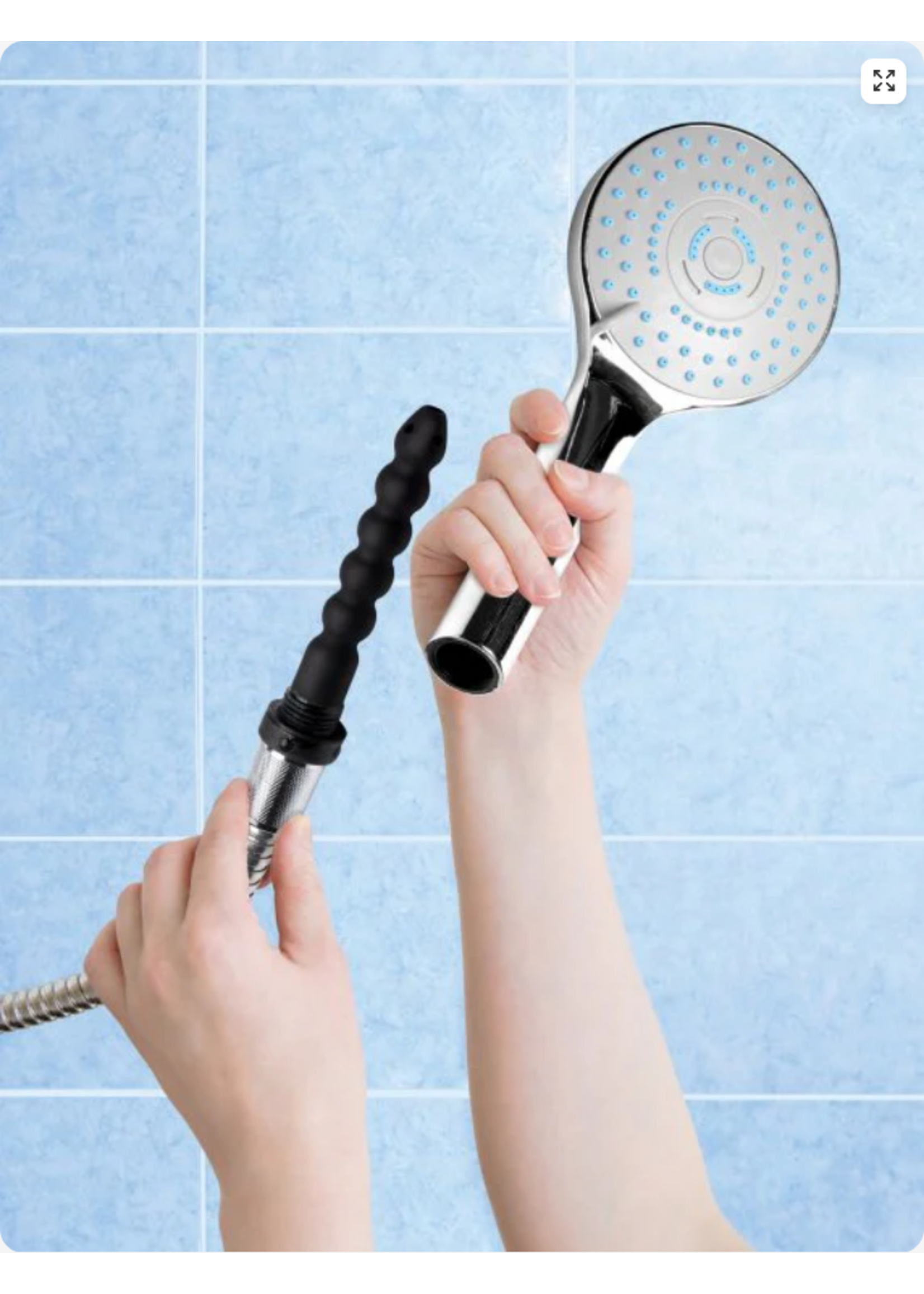 Shower Head with Silicone Enema Nozzle