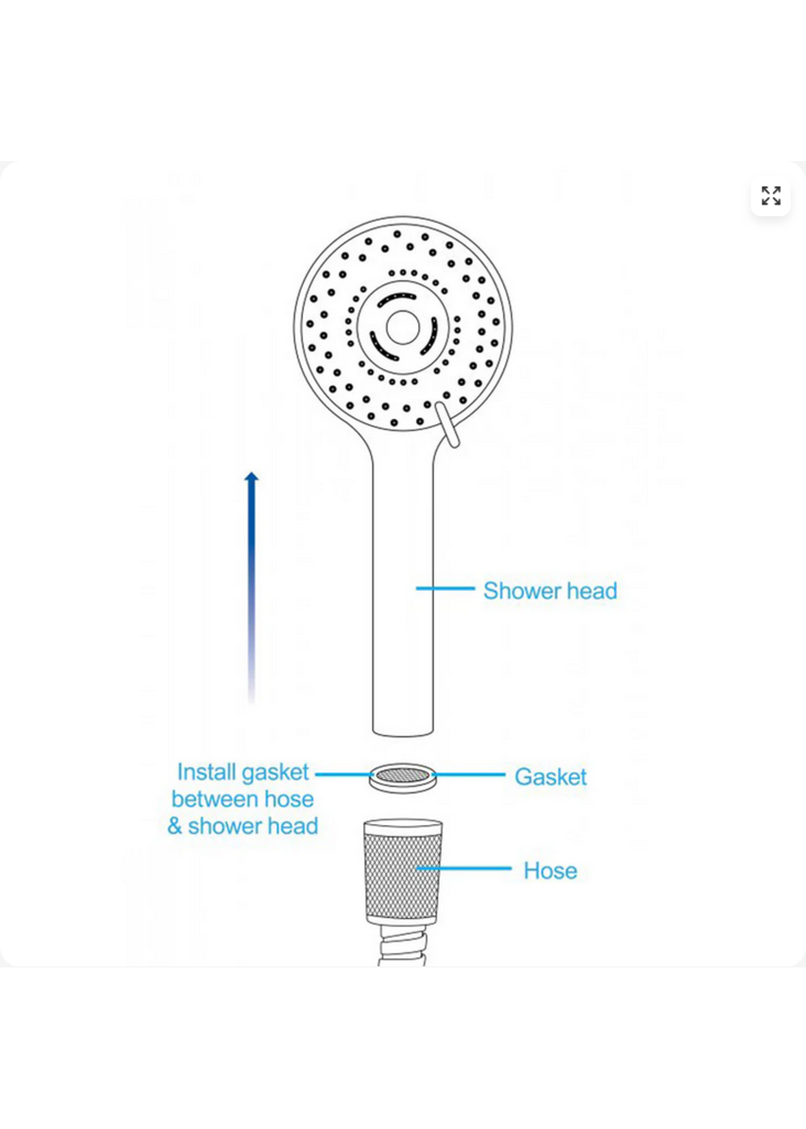 Shower Head with Silicone Enema Nozzle