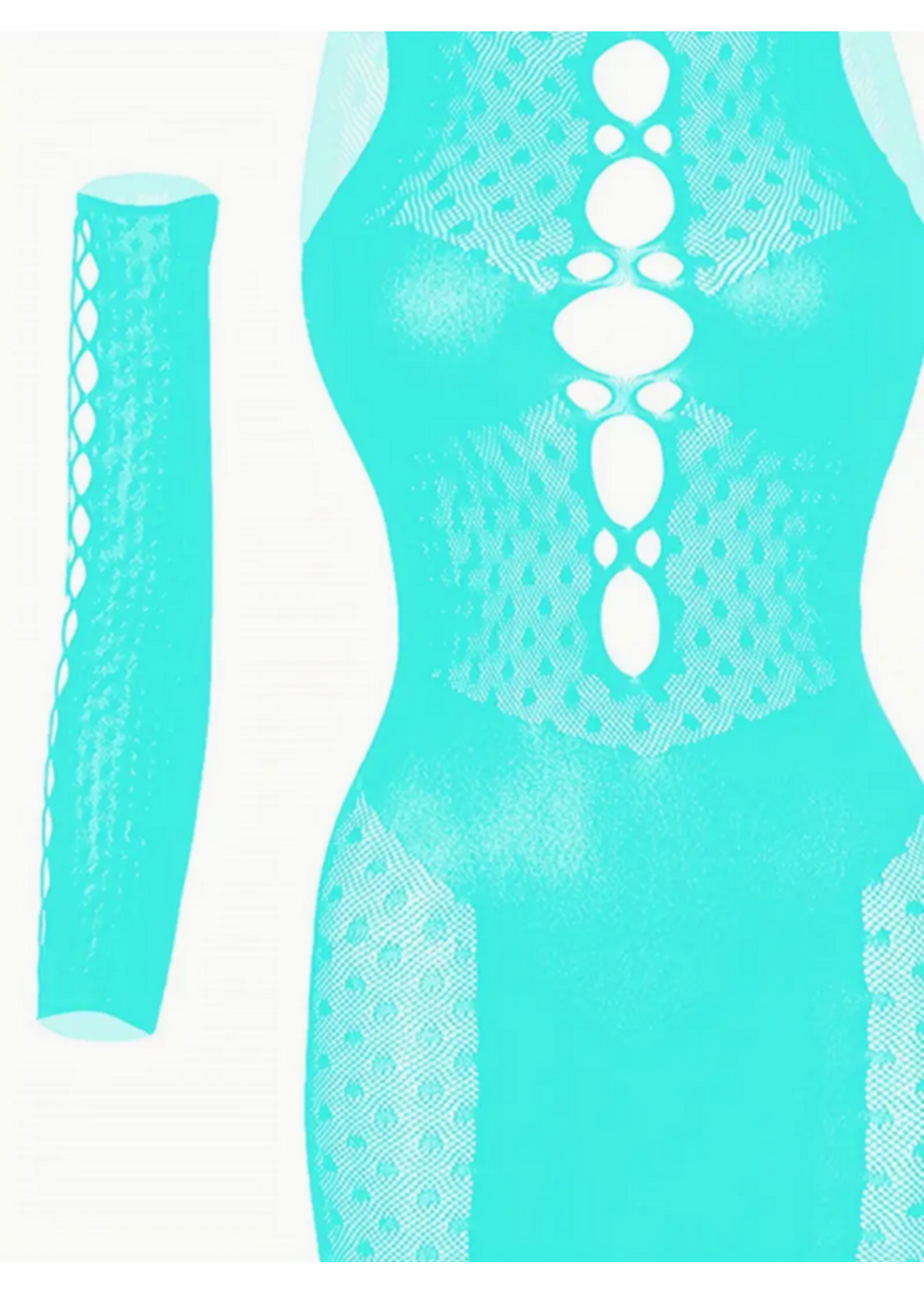 Blue Hollow Design Bodysuit