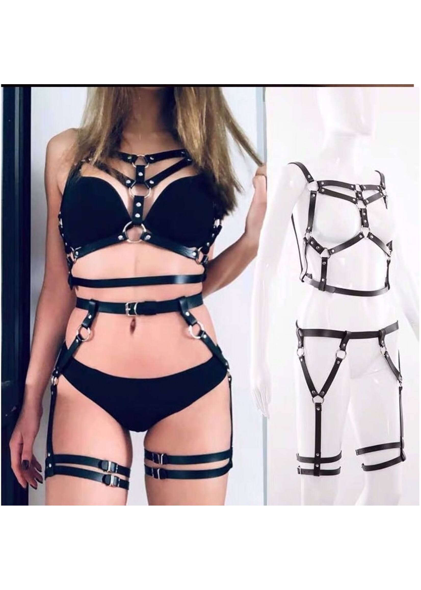 Smoosh Body Harness w\ Leg Straps