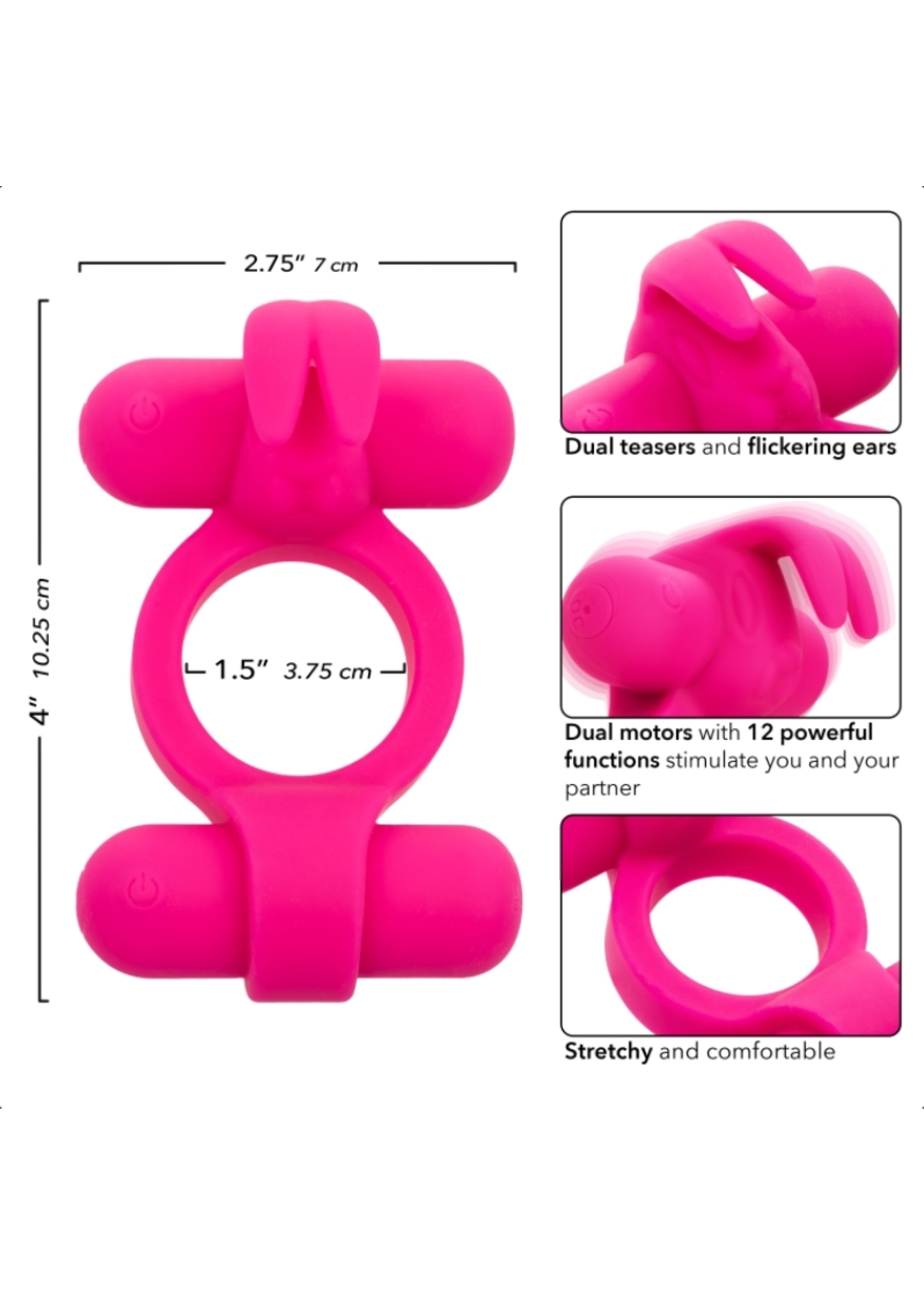 Calexotics Silicone Rechargeable Rockin Rabbit