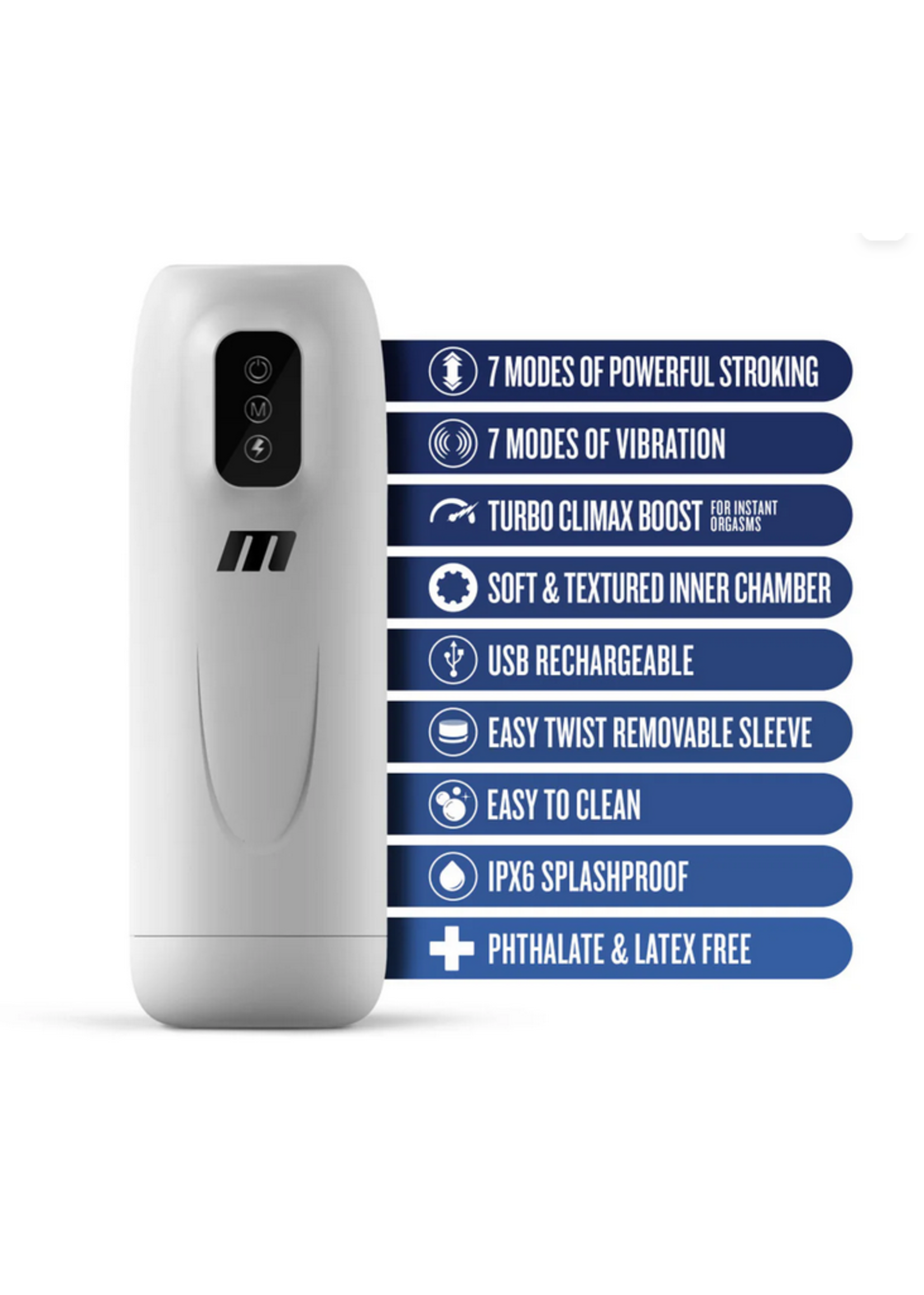 M for Men Robo-Bator Turbo Boost - White