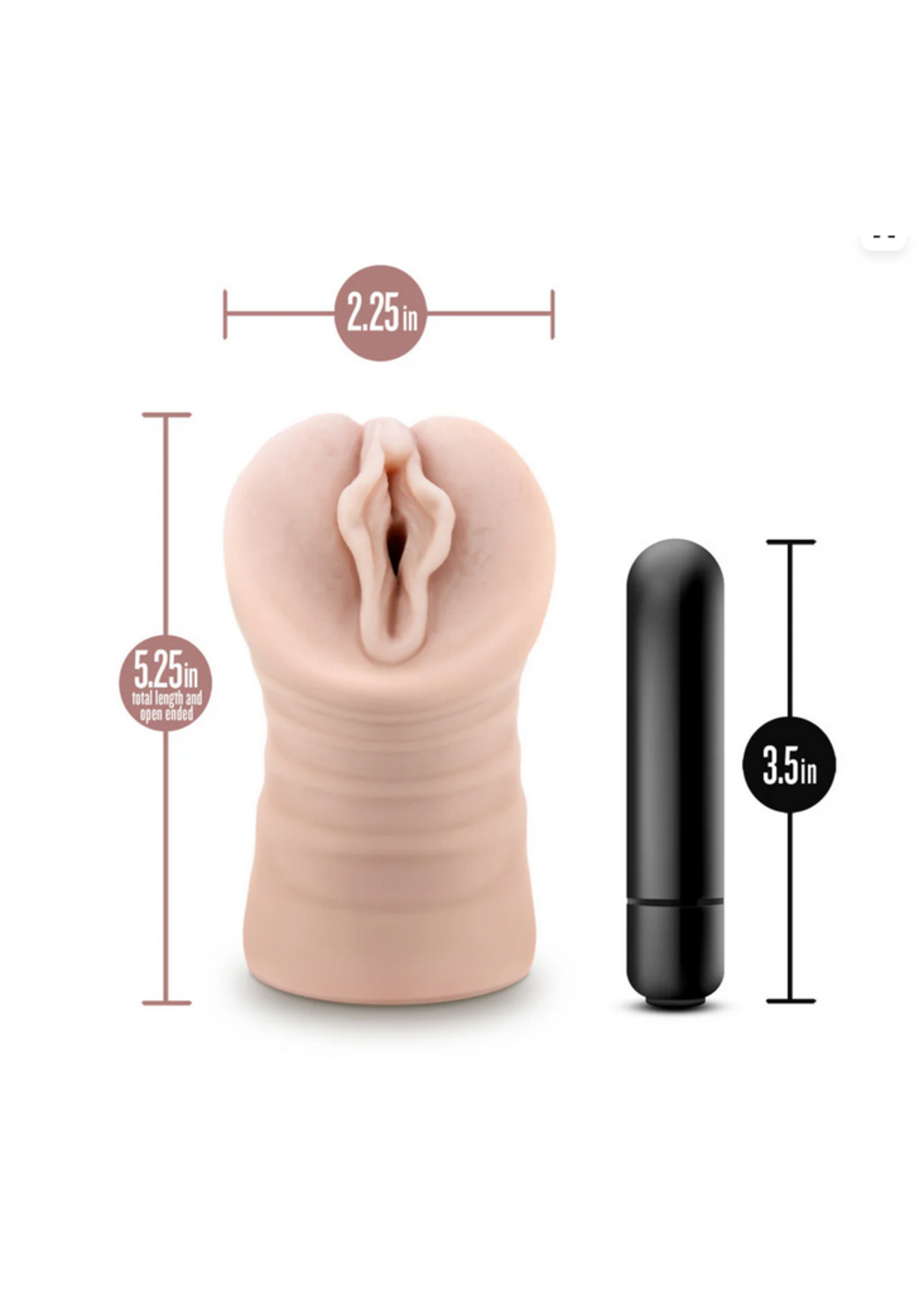 Blush EnLust Destini Vibrating Stroker -Beige