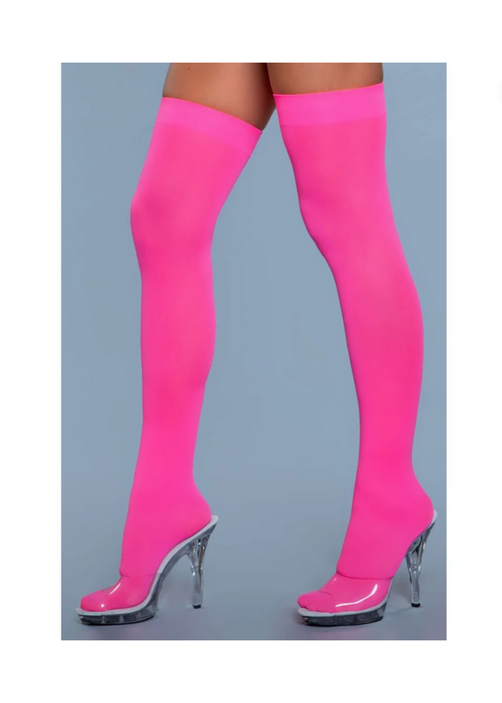 Opaque Nylon Thigh Highs
