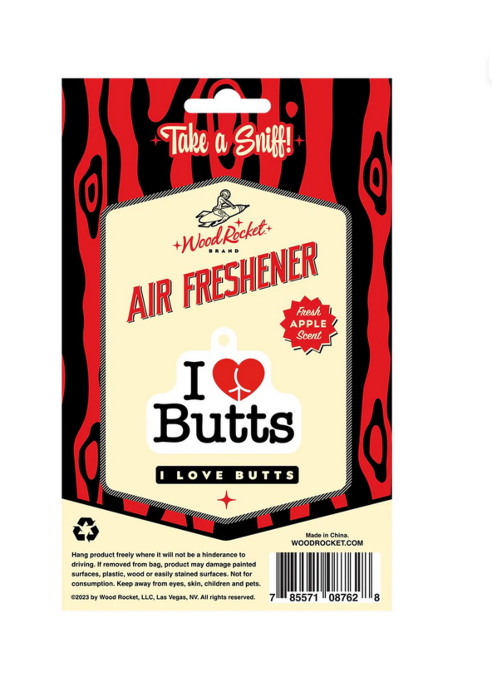 Wood Rocket LLC I Love Butts Air Freshner