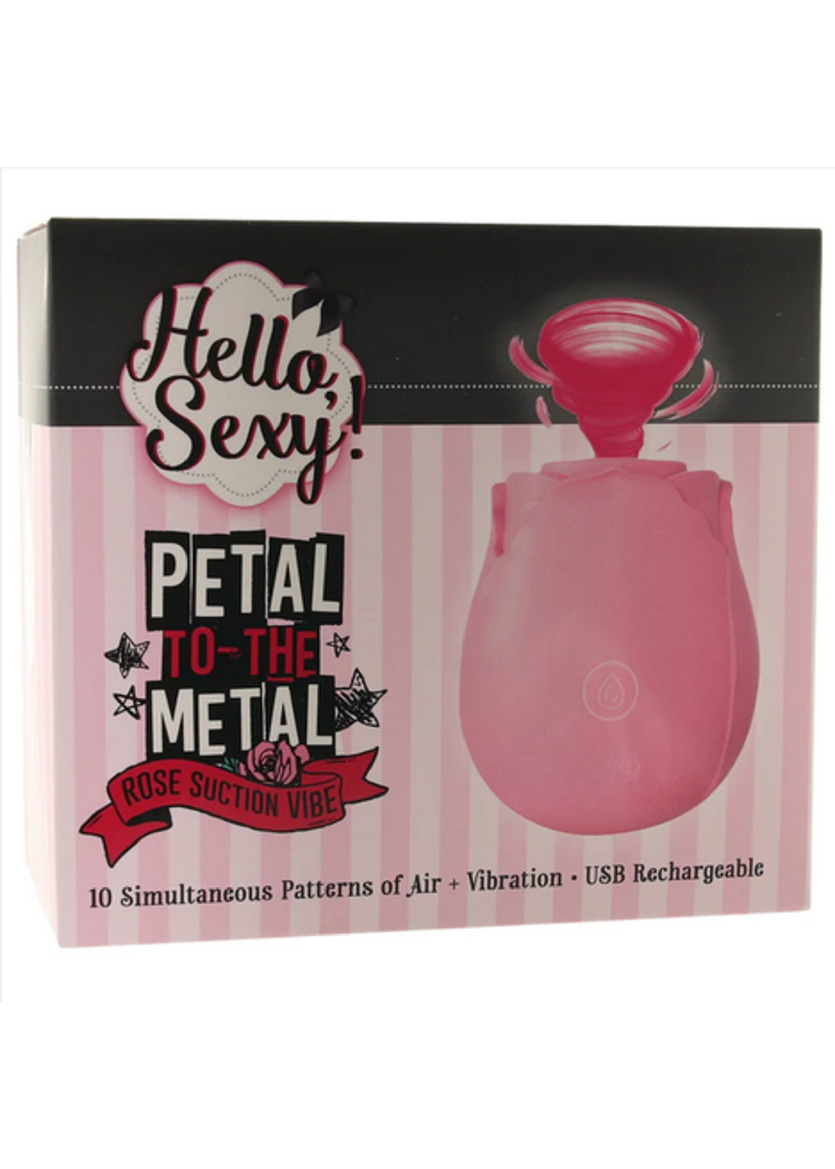 Hello Sexy Petal To The Metal Rose Suction Vibe