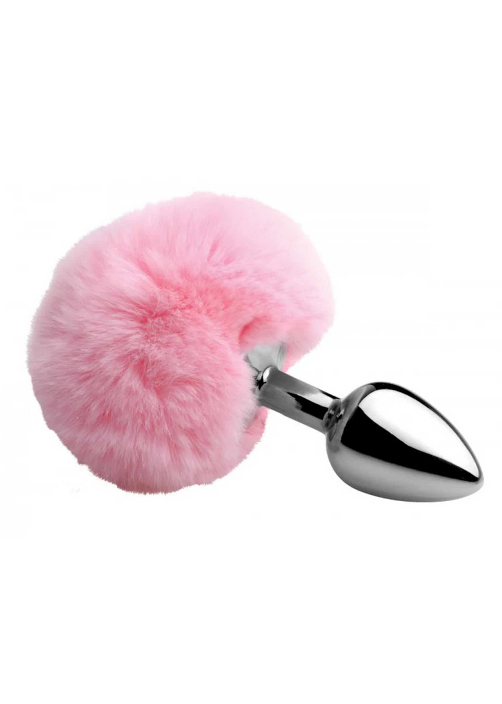 Fluffy Bunny Anal Tail Plug - Pink