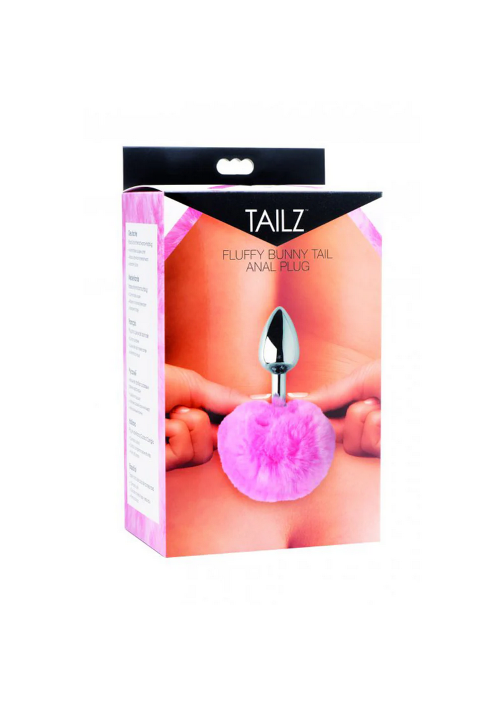 Fluffy Bunny Anal Tail Plug - Pink