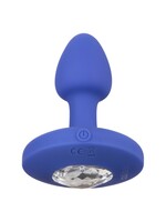 Calexotics Cheeky Gems Small Rechargeable Vibrating Probe - Blue