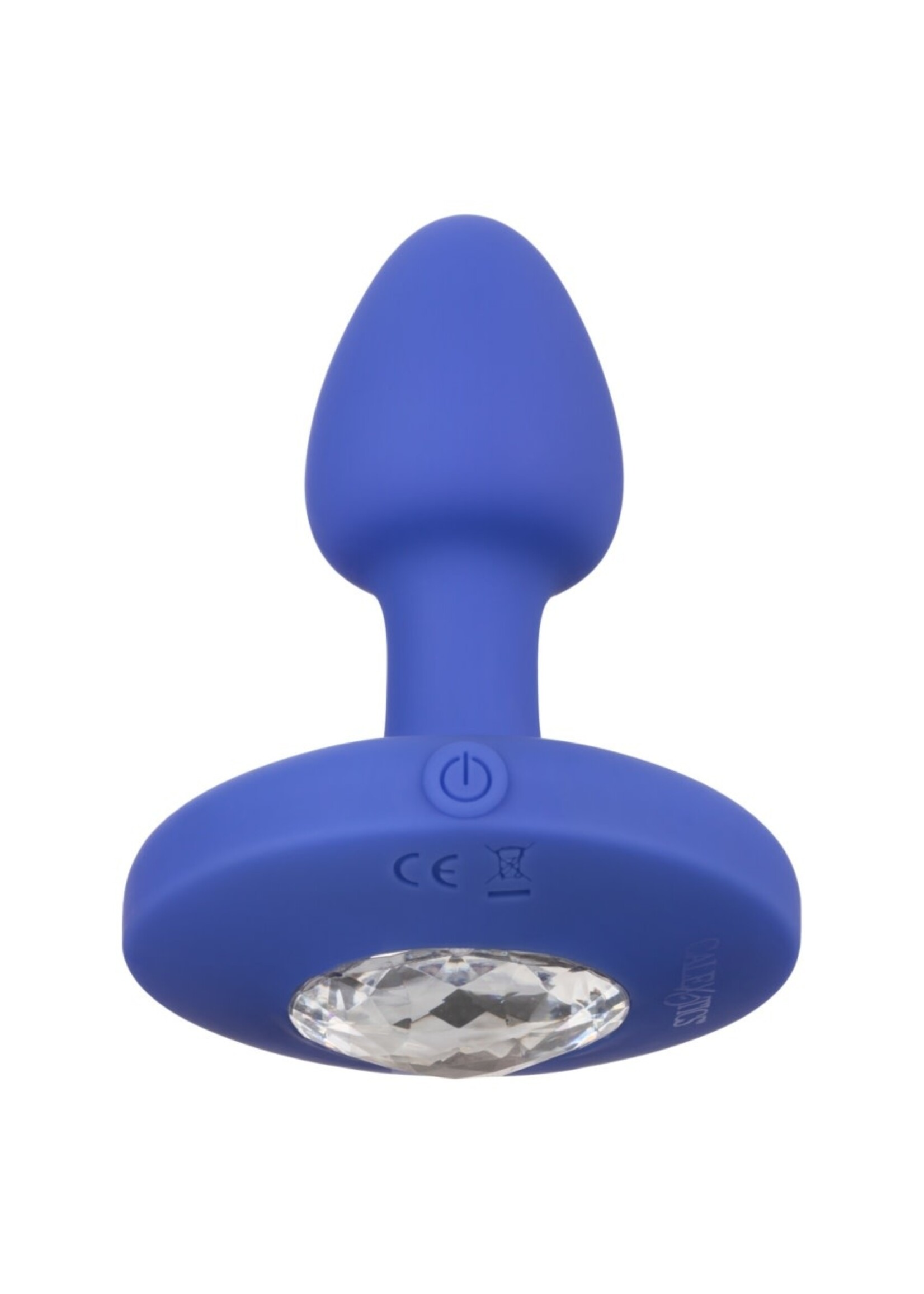 Calexotics Cheeky Gems Small Rechargeable Vibrating Probe - Blue