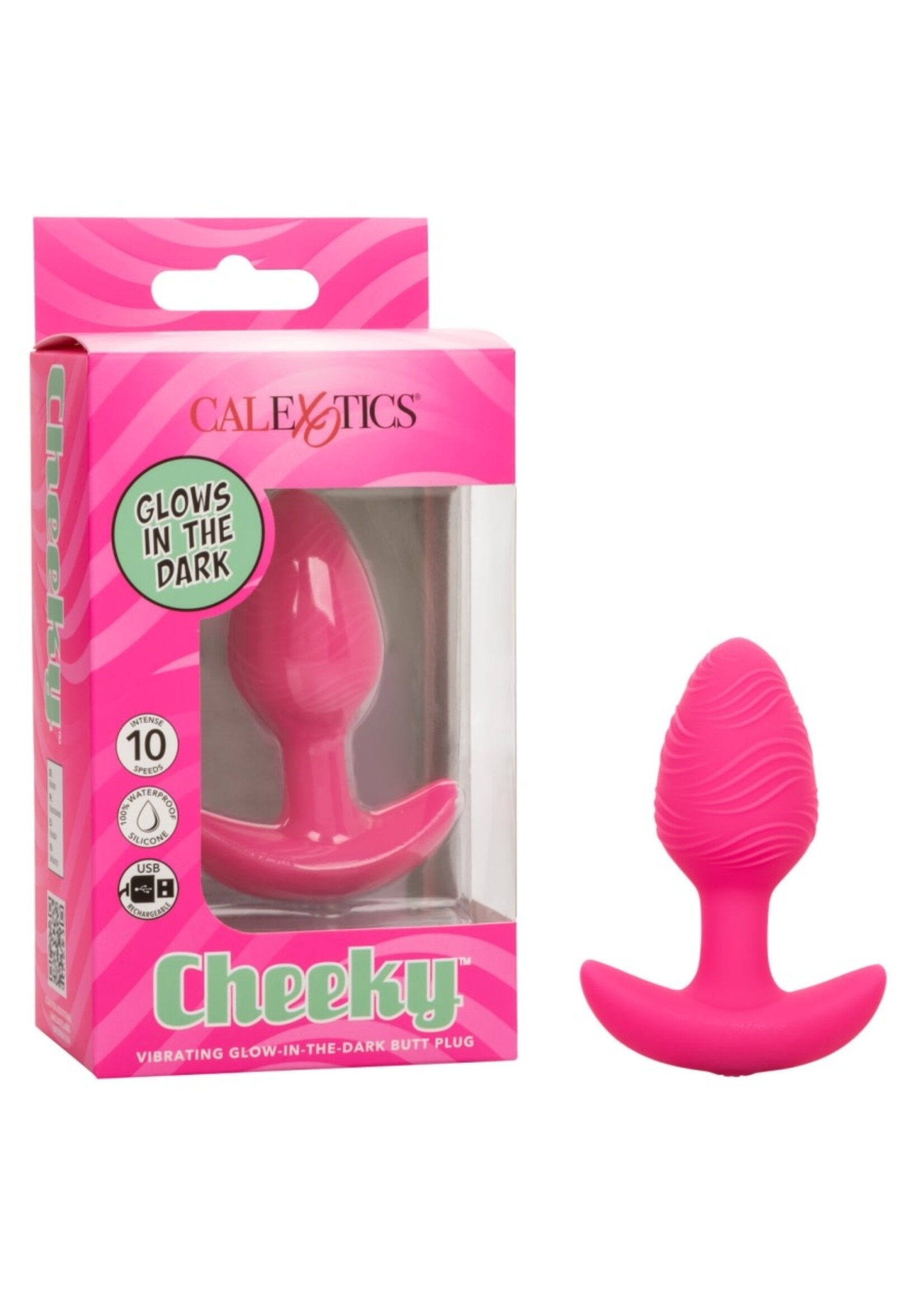 Calexotics Cheeky Vibrating Glow-In-The-Dark Butt Plug