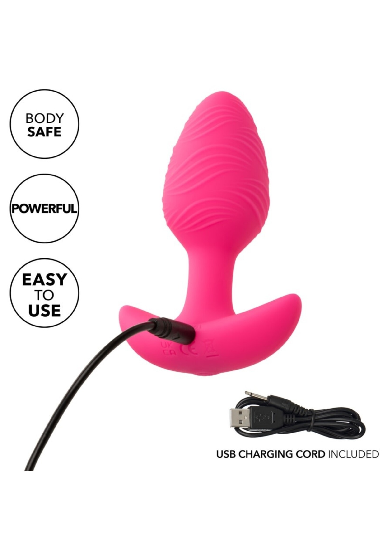 Calexotics Cheeky Vibrating Glow-In-The-Dark Butt Plug
