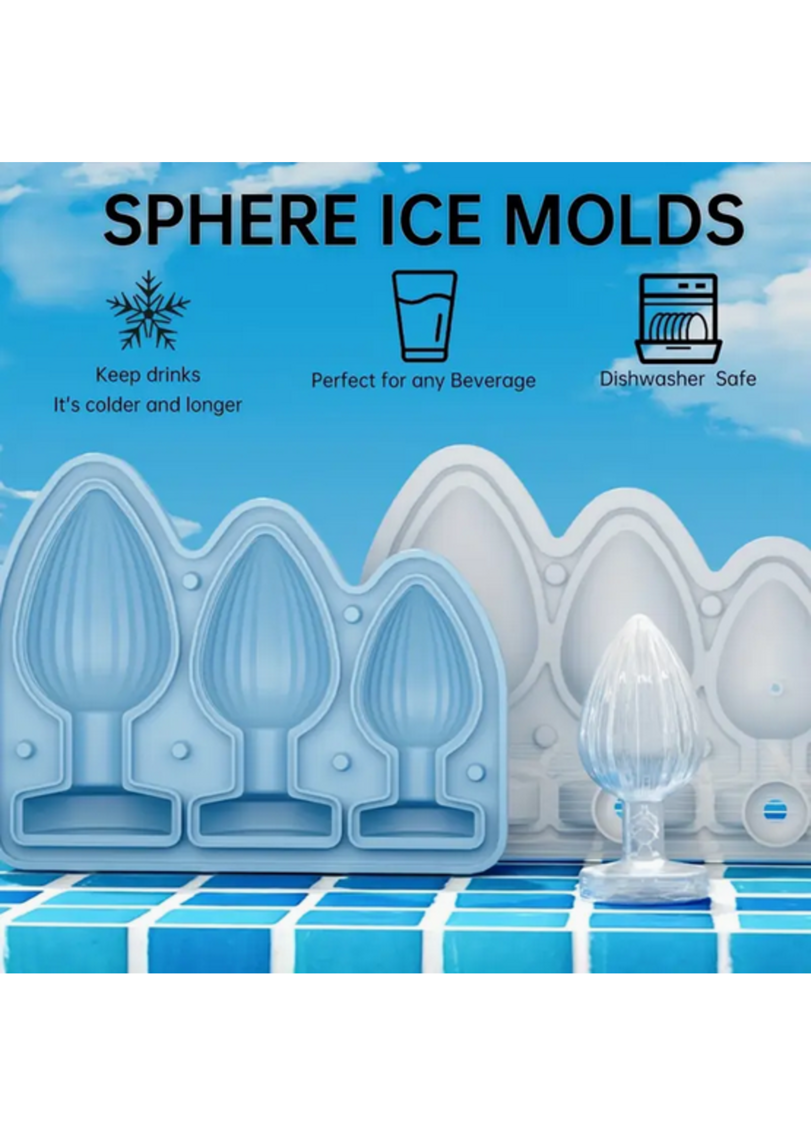 Silicone Butt Plug Ice Mold