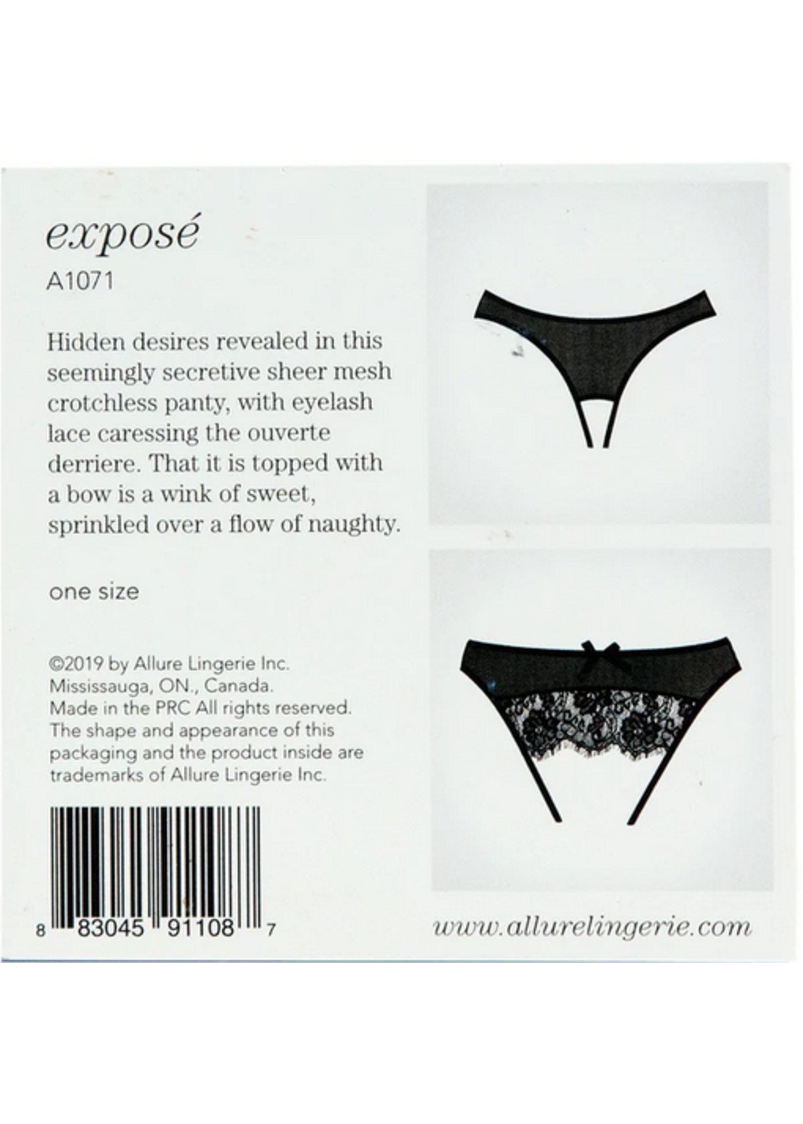 Allure Allure Adore – Expose Panty - Black
