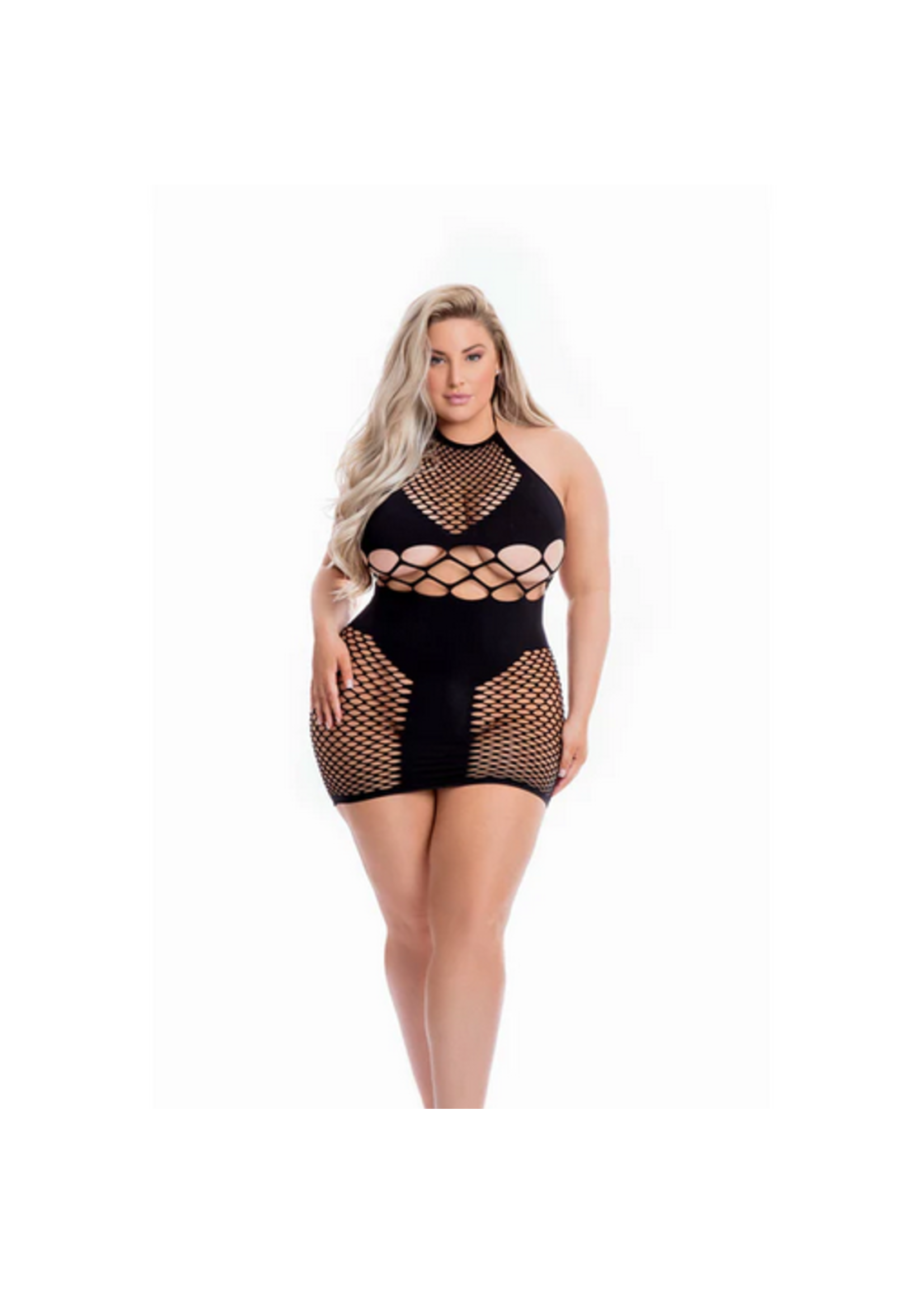 Pink Lipstick - Girl Gone Bad Dress - Black - XL