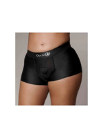 Ouch! Vibrating Strap-on Boxer - Black