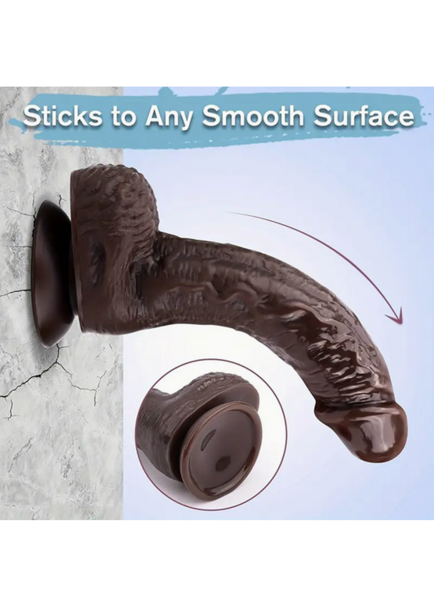 Smoosh Dark 5.5" Dildo w/ Balls