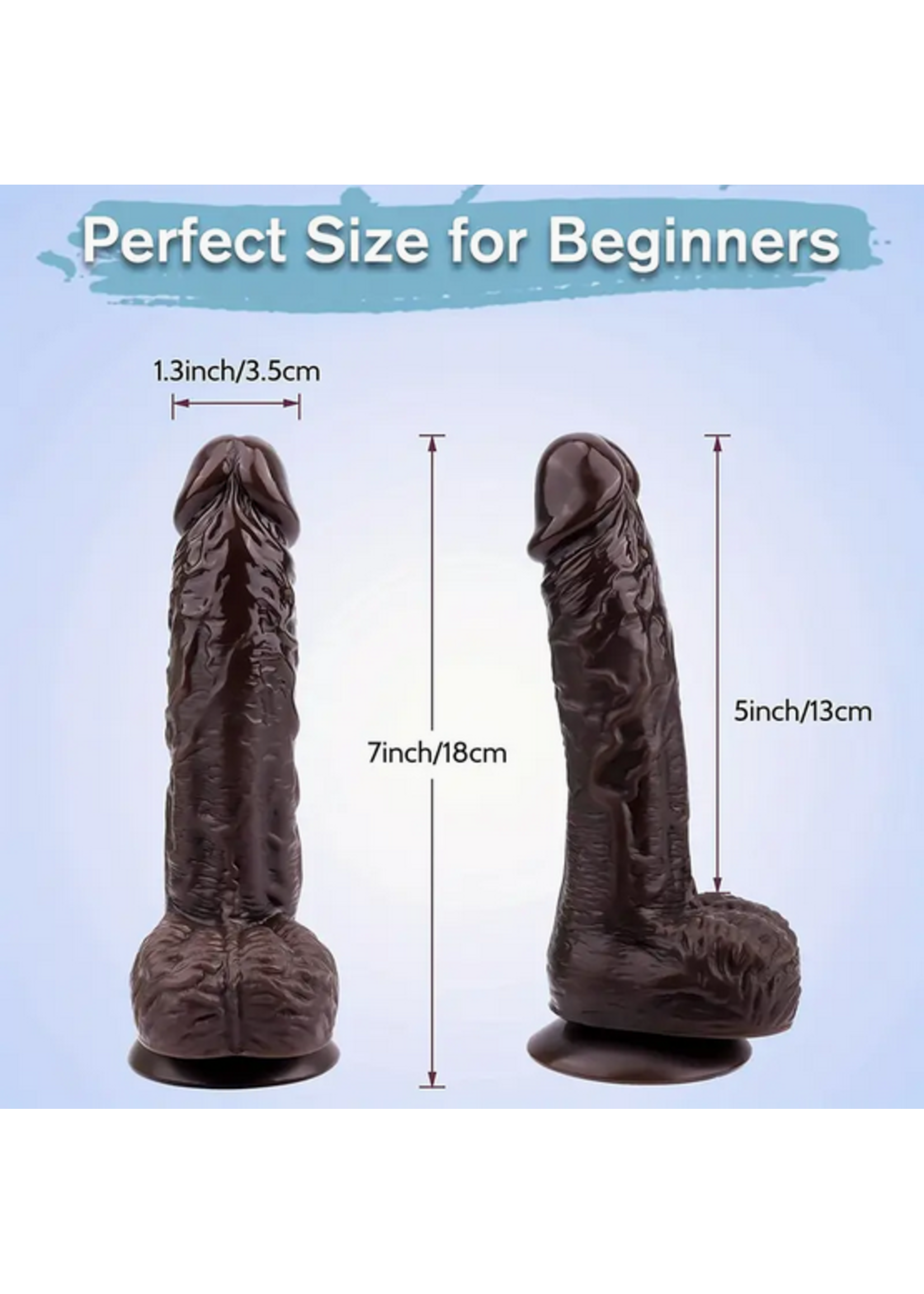 Smoosh Dark 5.5" Dildo w/ Balls