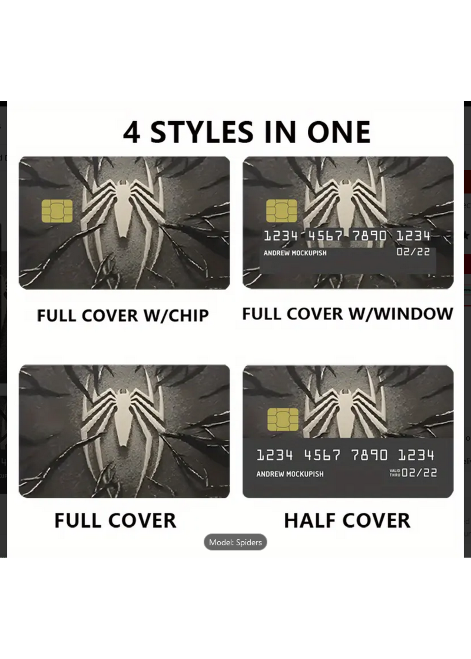 Spiderman Venom Credit Debit Card Sticker Cover