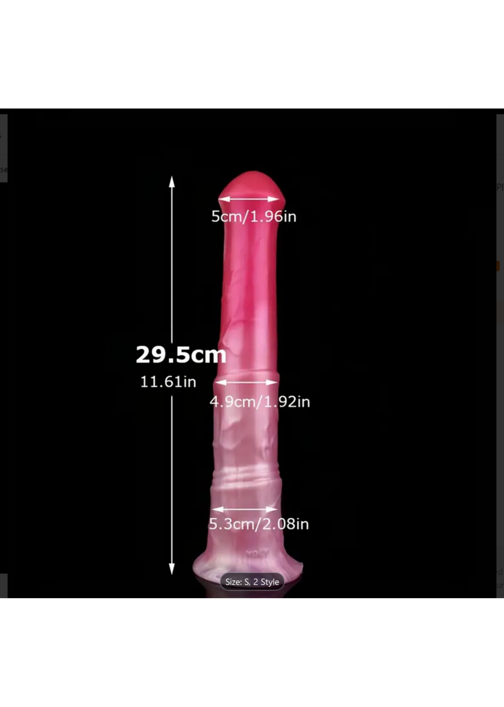 Squirting Silicone Horse Dildo Pink Marble