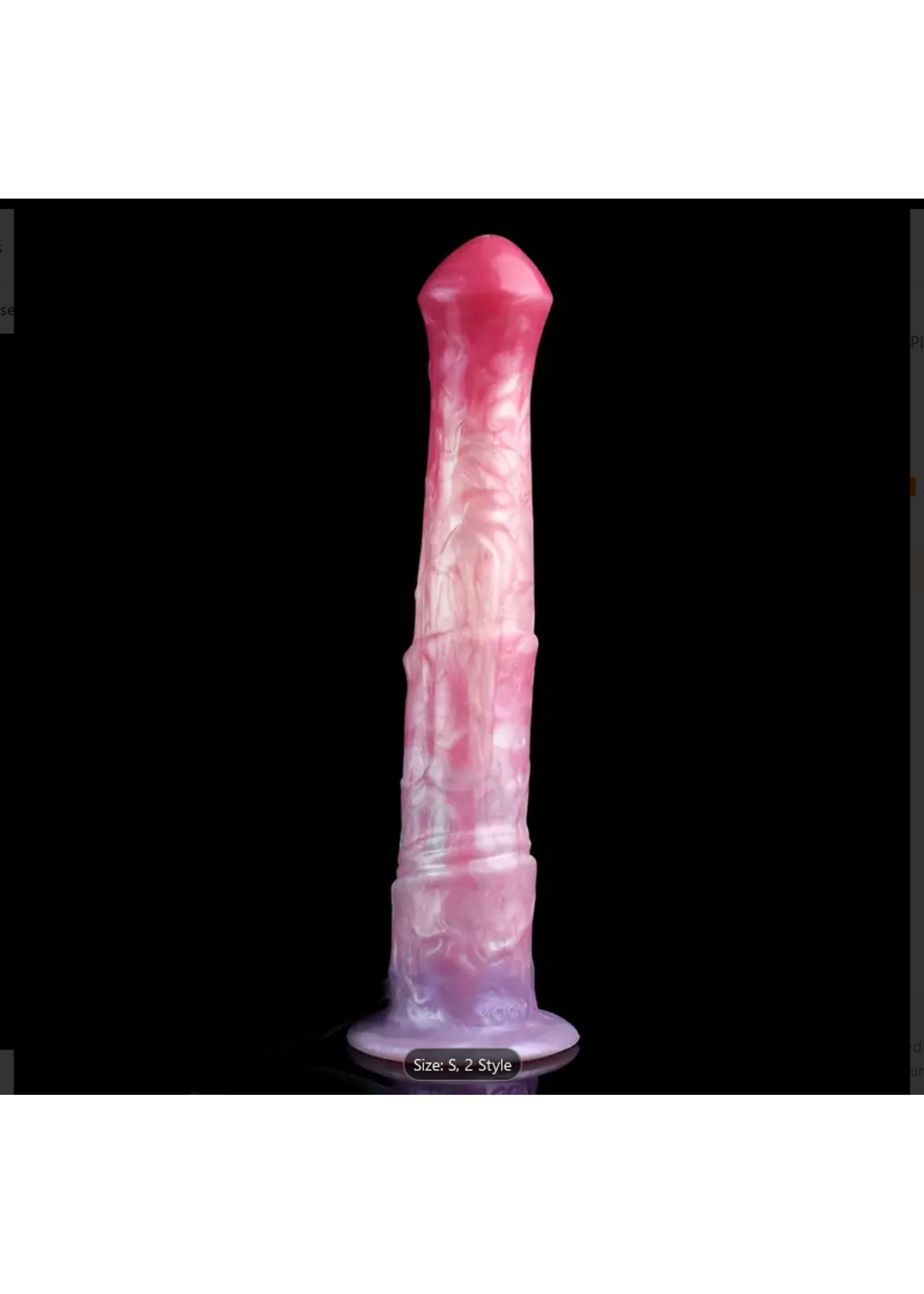Squirting Silicone Horse Dildo Pink Marble