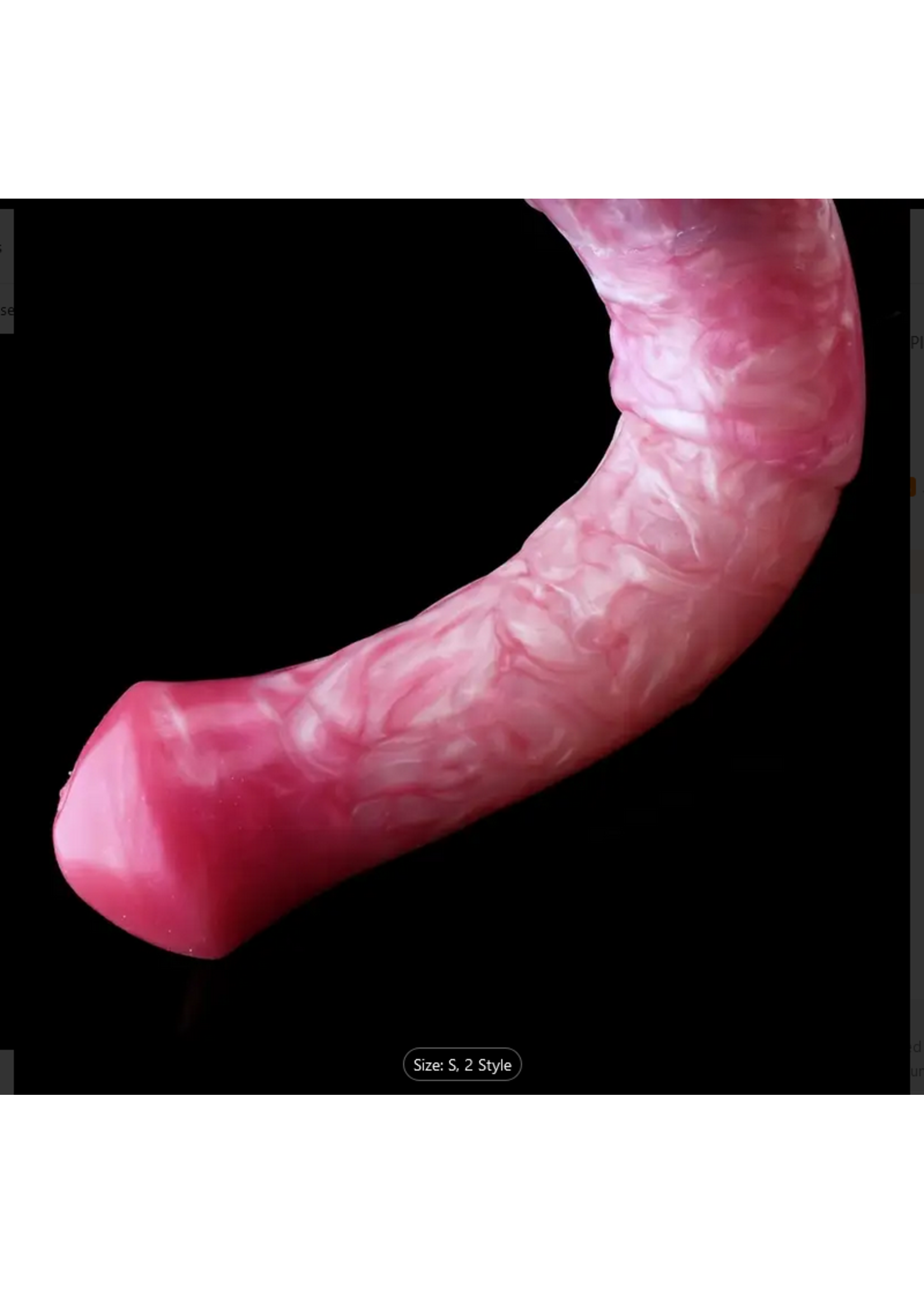 Squirting Silicone Horse Dildo Pink Marble