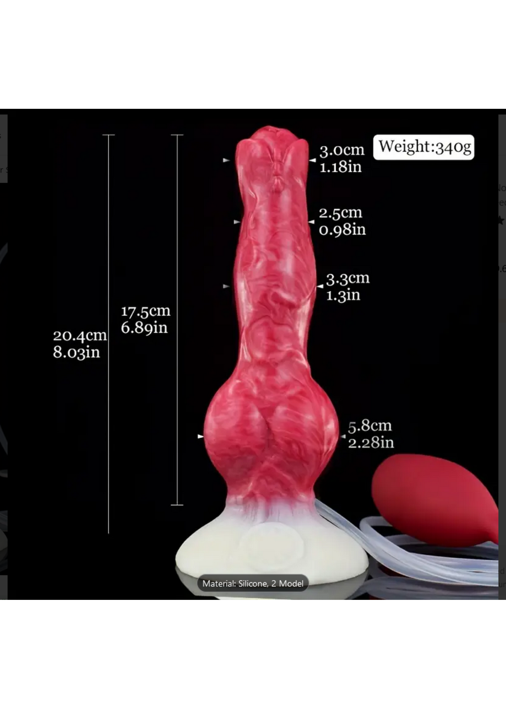 Squirting Hell Hound Canine Silicone Dildo