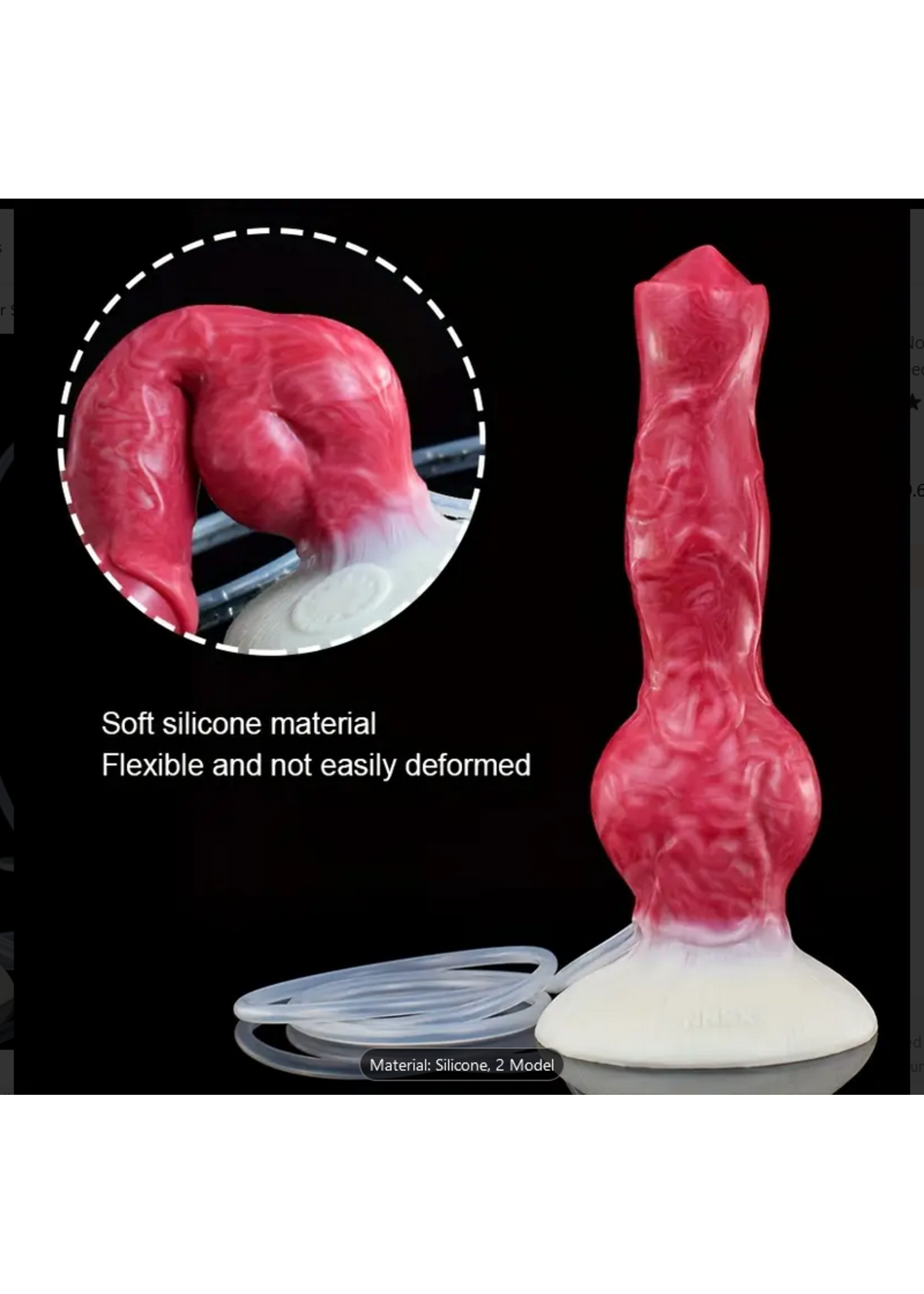 Squirting Hell Hound Canine Silicone Dildo