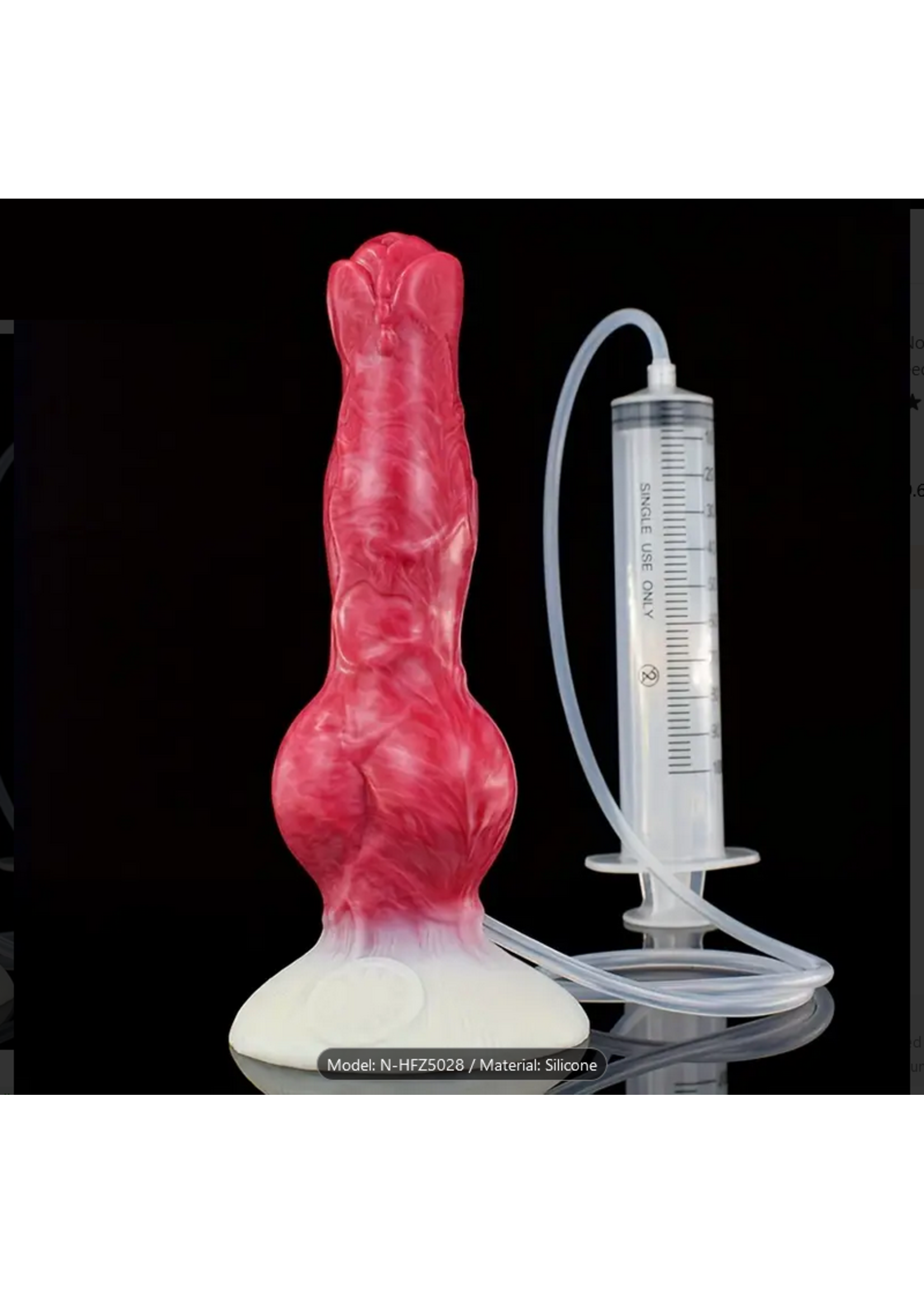 Squirting Hell Hound Canine Silicone Dildo