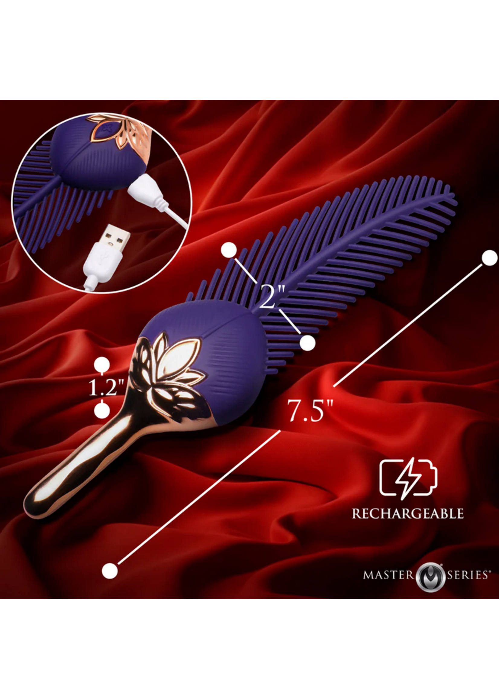 Master Series The Tickler Vibrating Silicone Feather