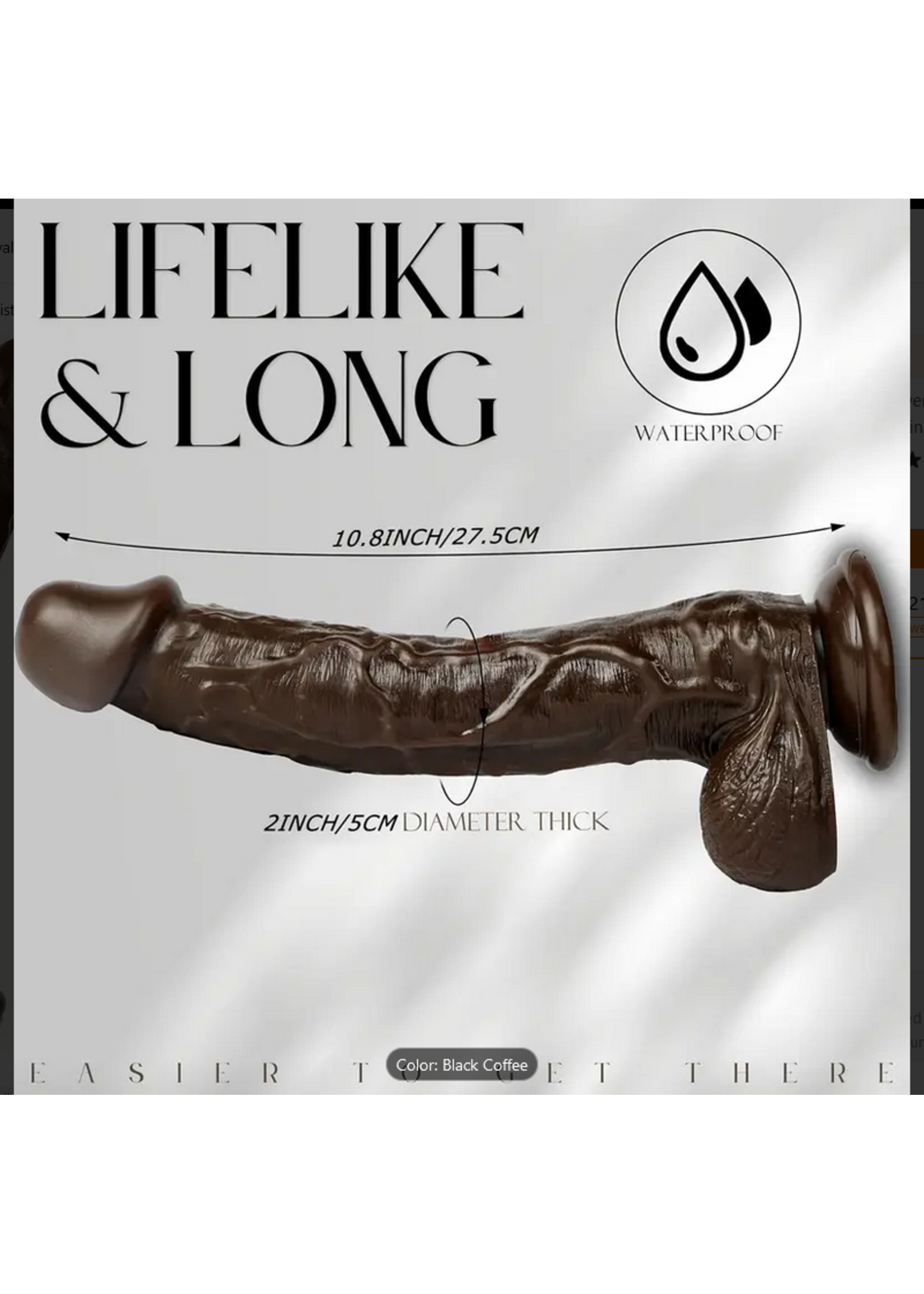 Smoosh Dark 8" Dildo w/ Balls