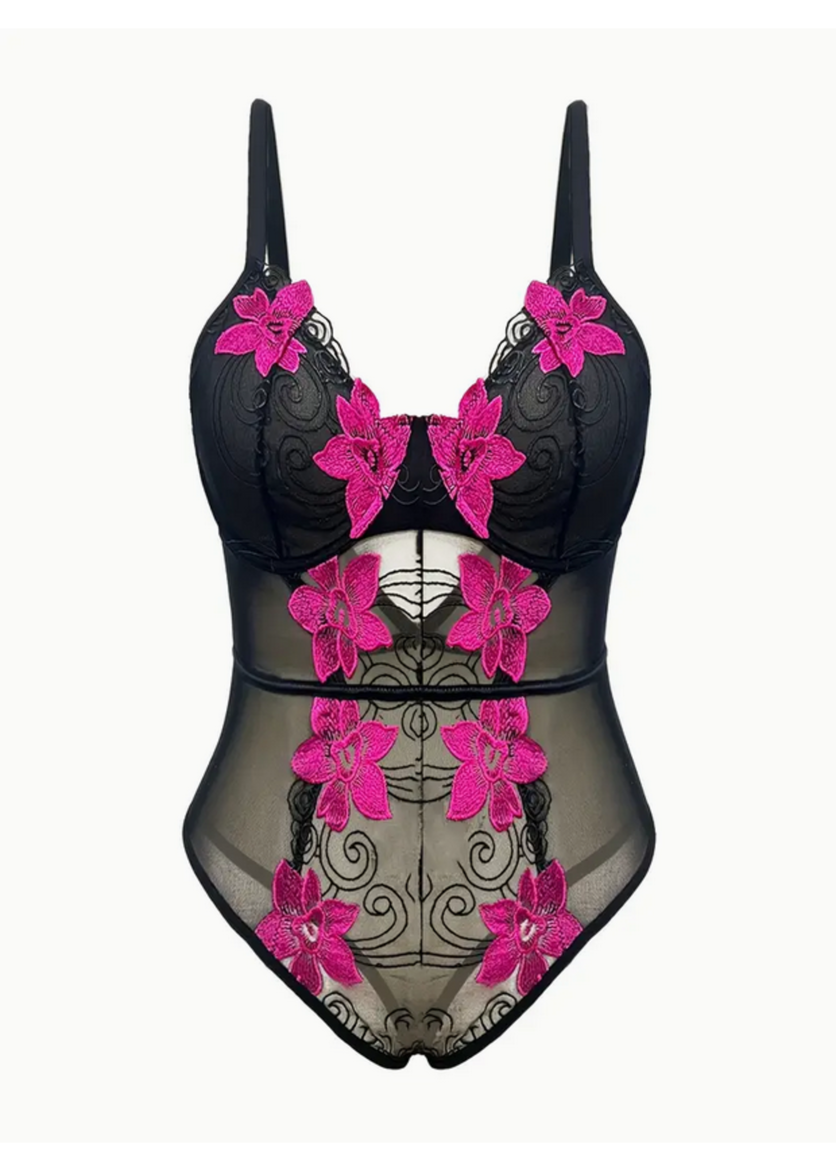 Clearance Midnight Bloom Lace Bodysuit