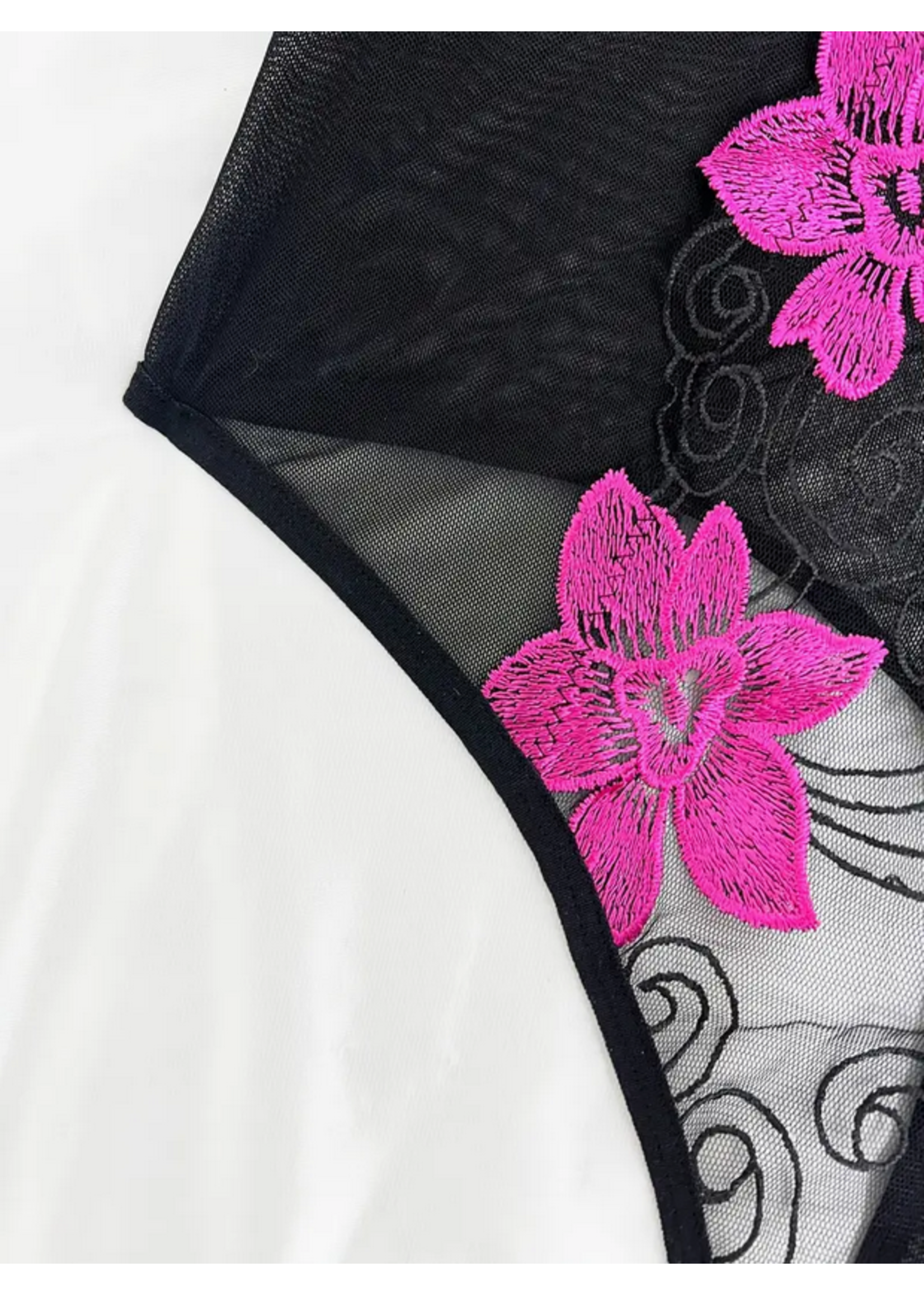 Midnight Bloom Lace Bodysuit
