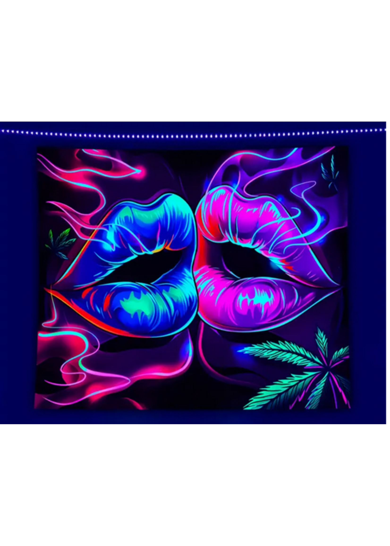 Lips Weed Tapestry  51"x59"